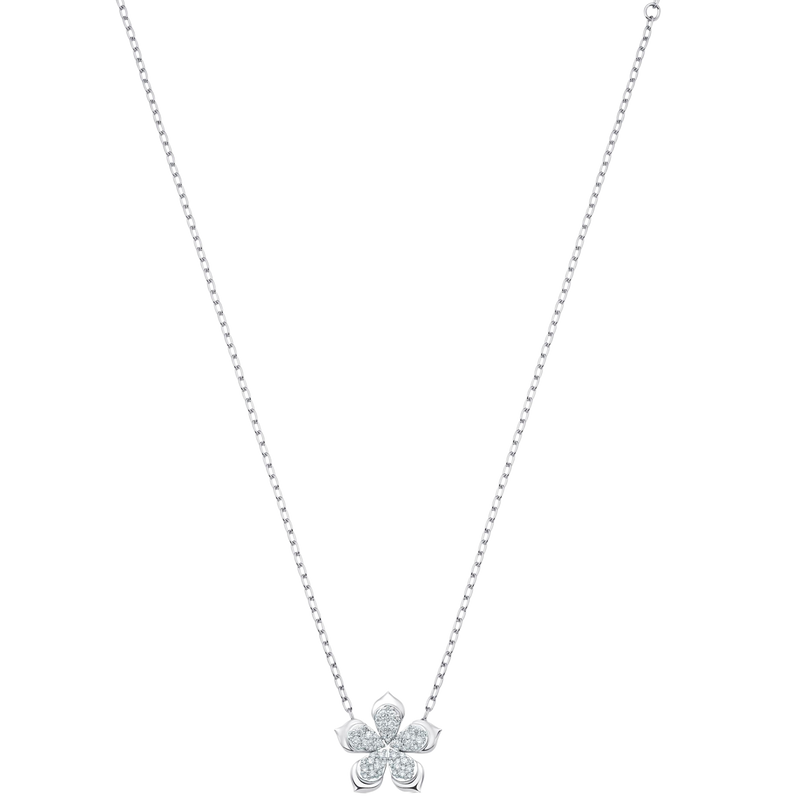 Lierre Gold and Pear Diamond Flower 16" Necklace