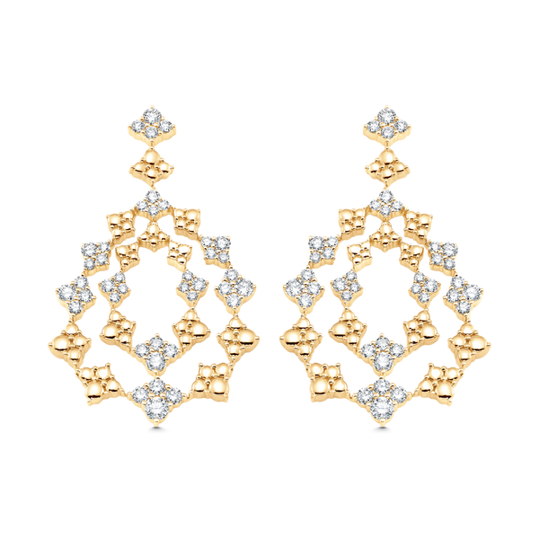 Dujour Couture Gold and Diamond Partial & Solid Pear Drop Earrings