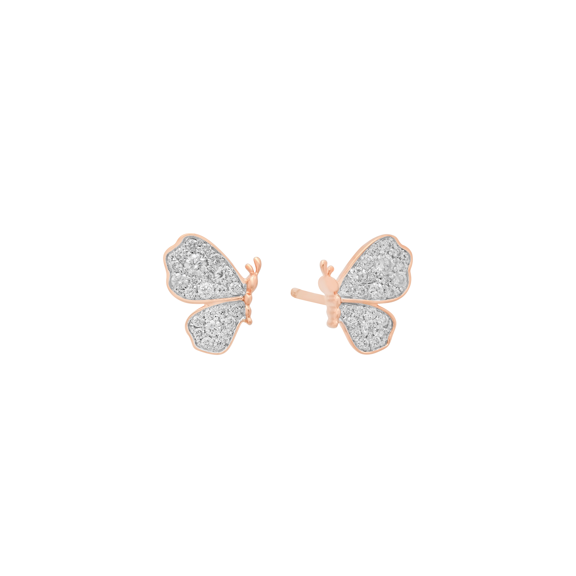 Butterfly Gold & Diamond Studs
