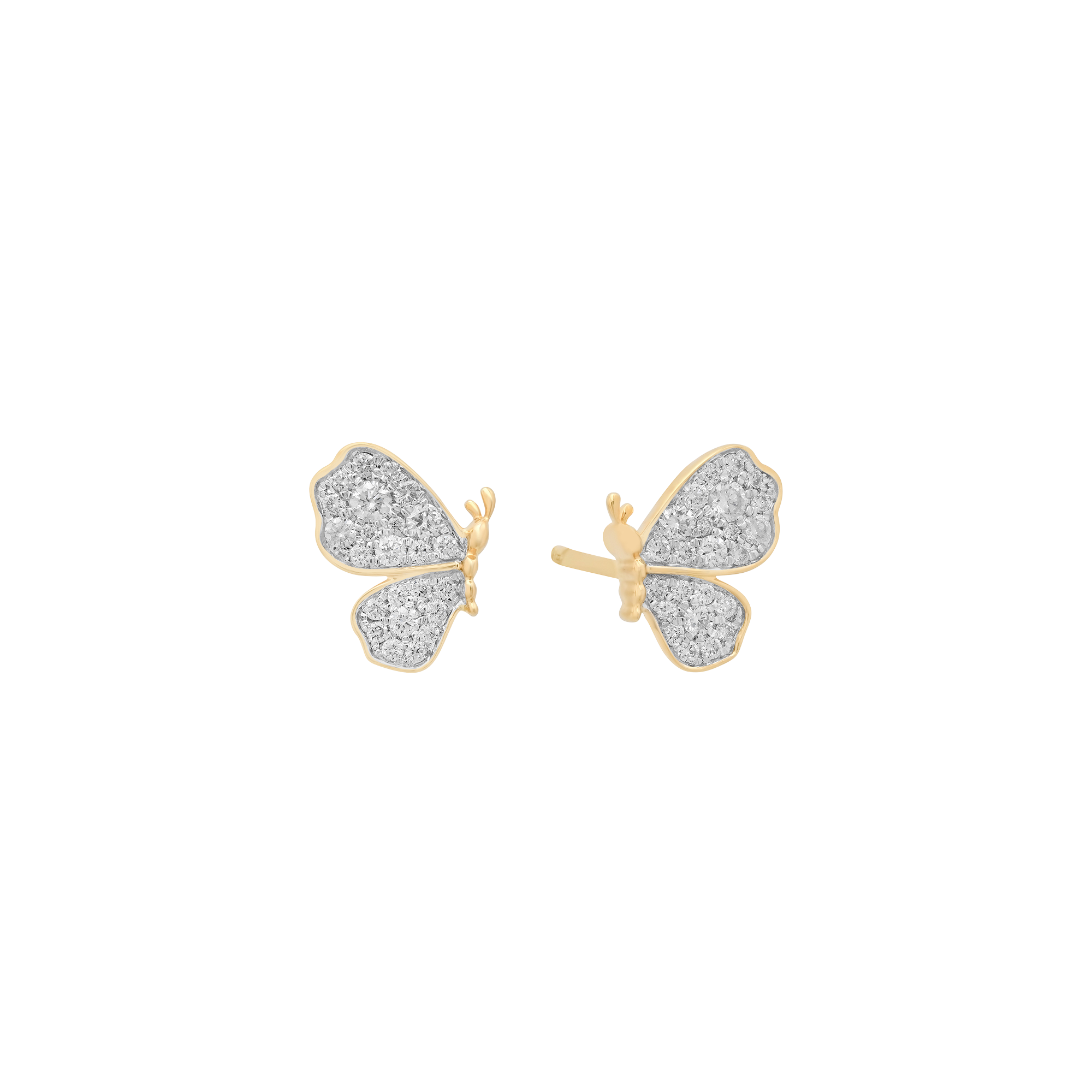 Butterfly Gold & Diamond Studs