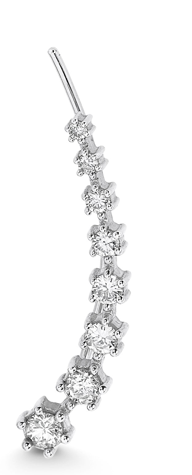 Dujour Eight Diamond Ear Crawler Earrings