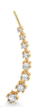 Dujour Eight Diamond Ear Crawler Earrings