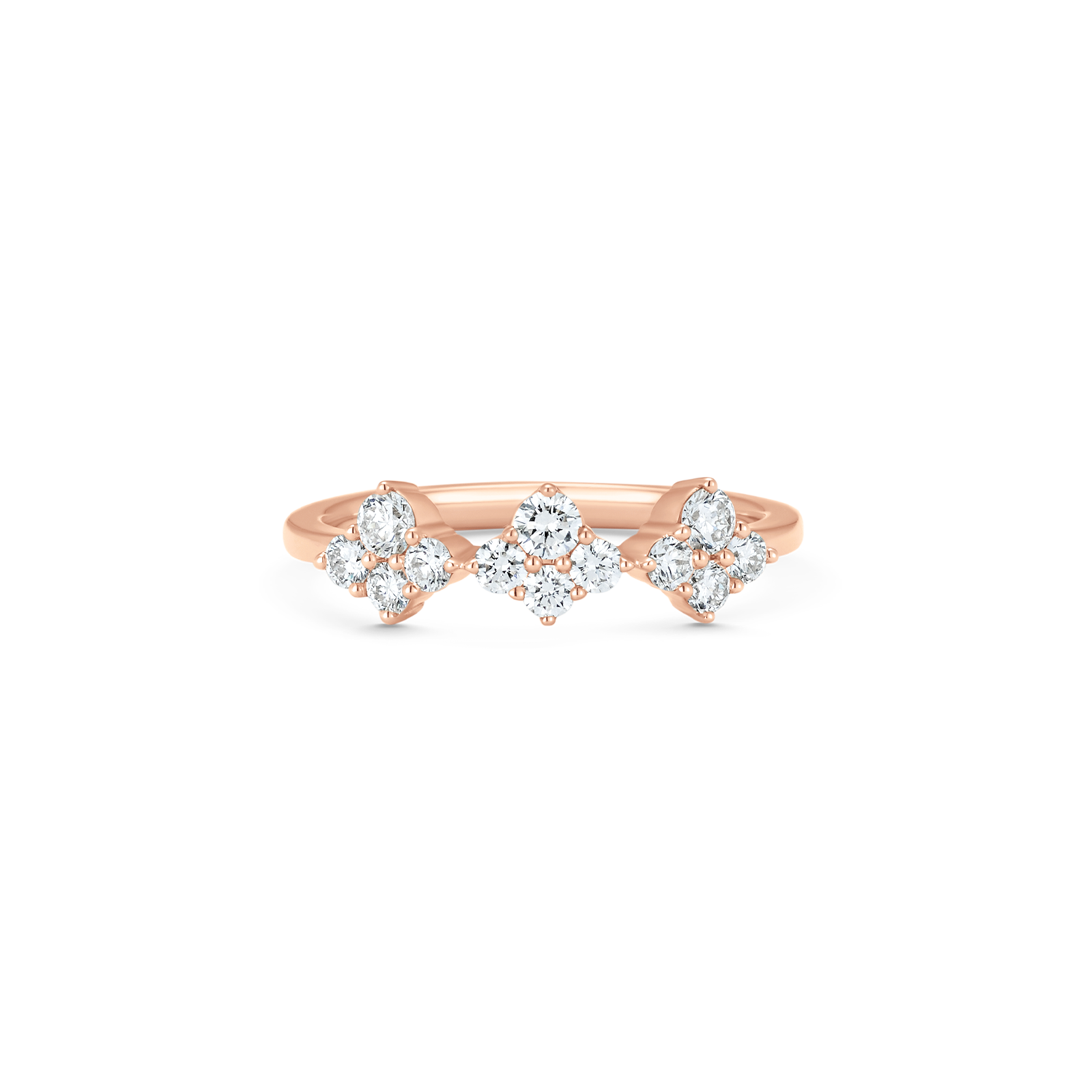 Dujour Gold and Diamond Four-Cluster Ring