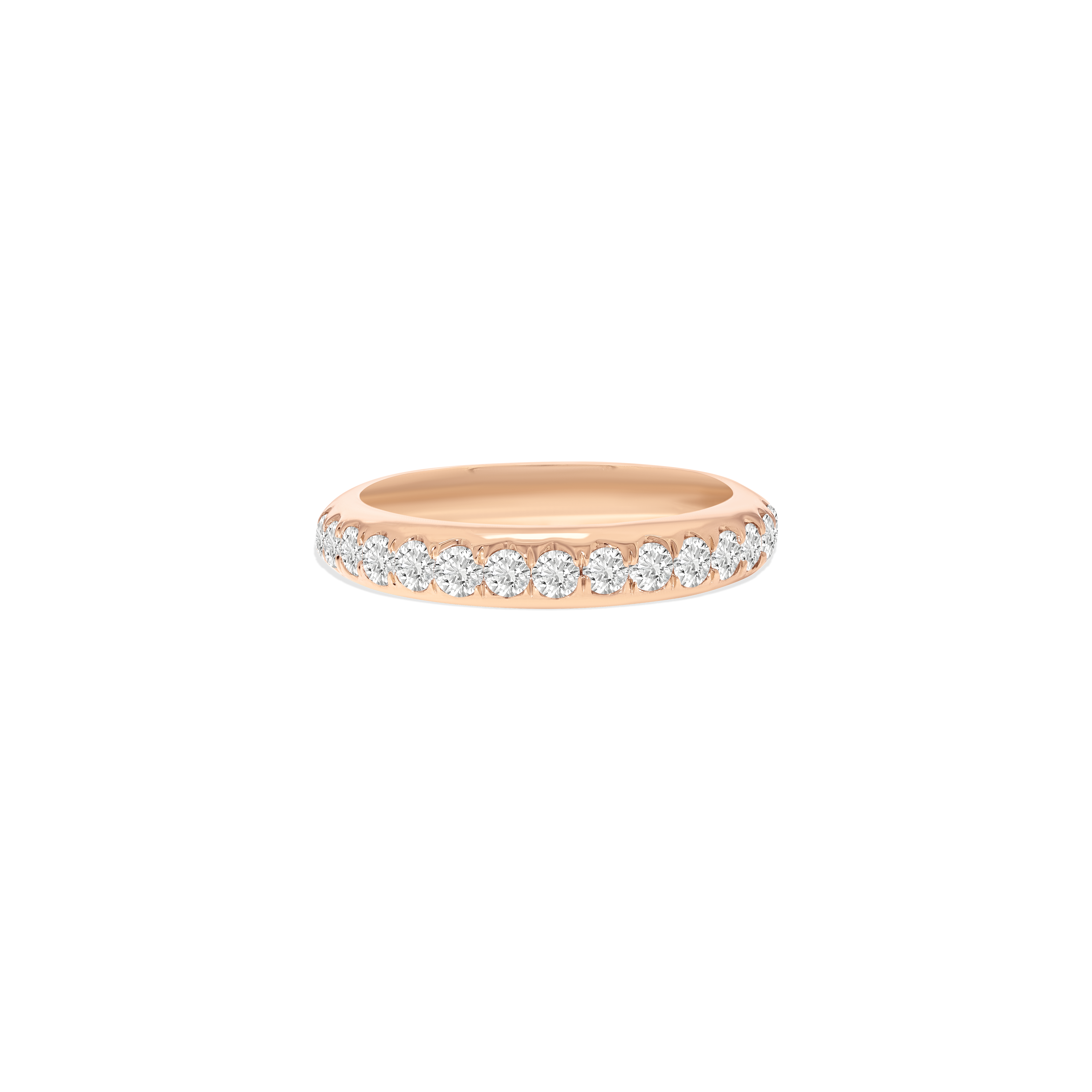 Dujour Gold and Diamond Single Row Partial Ring Band