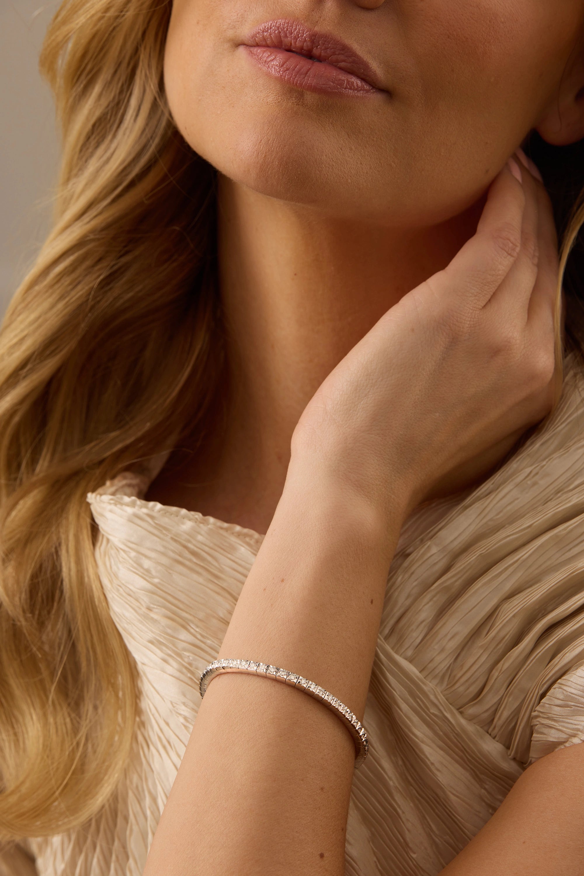 Dujour Gold and Diamond Extra Petite Stretch Bracelet