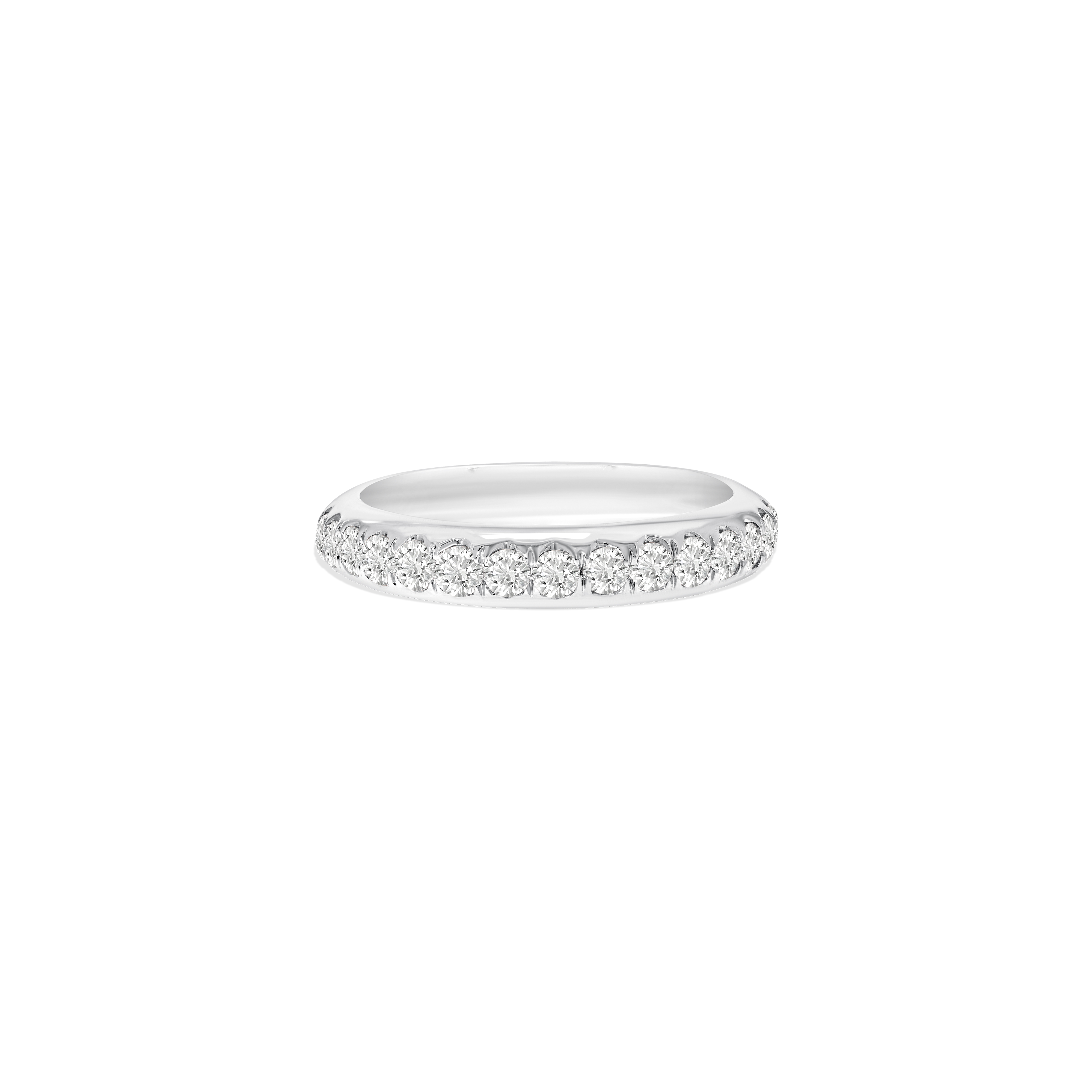 Dujour Gold and Diamond Single Row Partial Ring Band