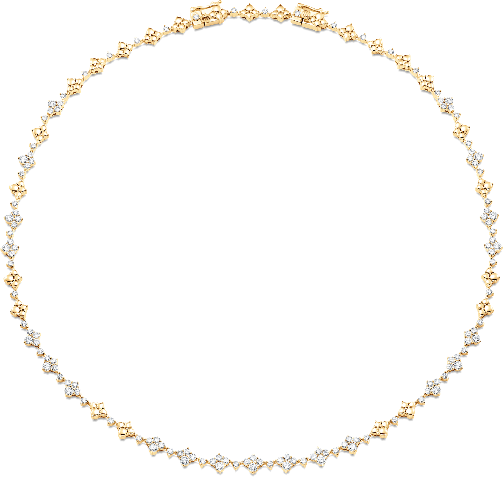 Dujour Four-Cluster Partial Diamond and Gold Choker