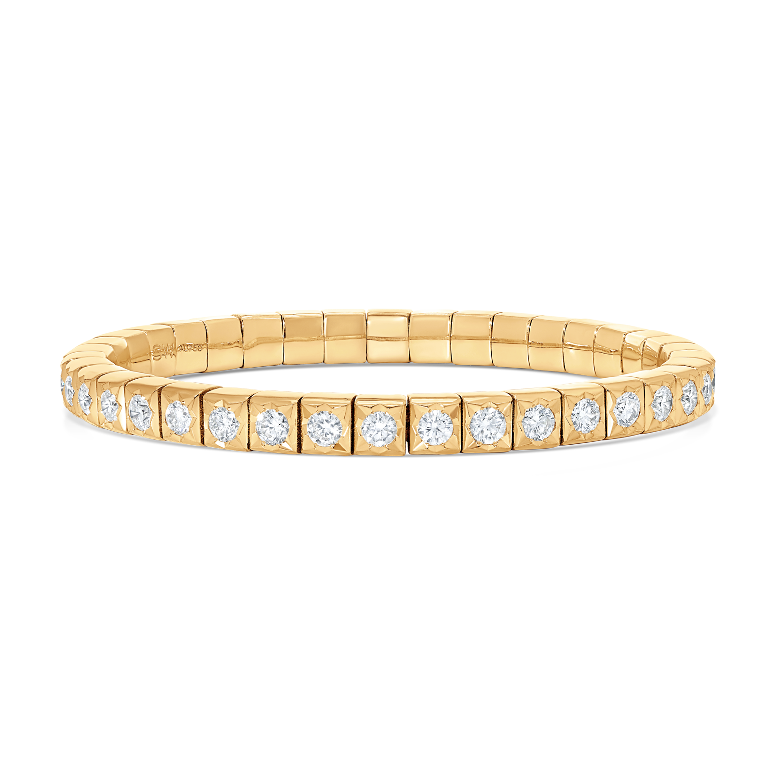 Dujour Gold and Diamond Stretch Bracelet