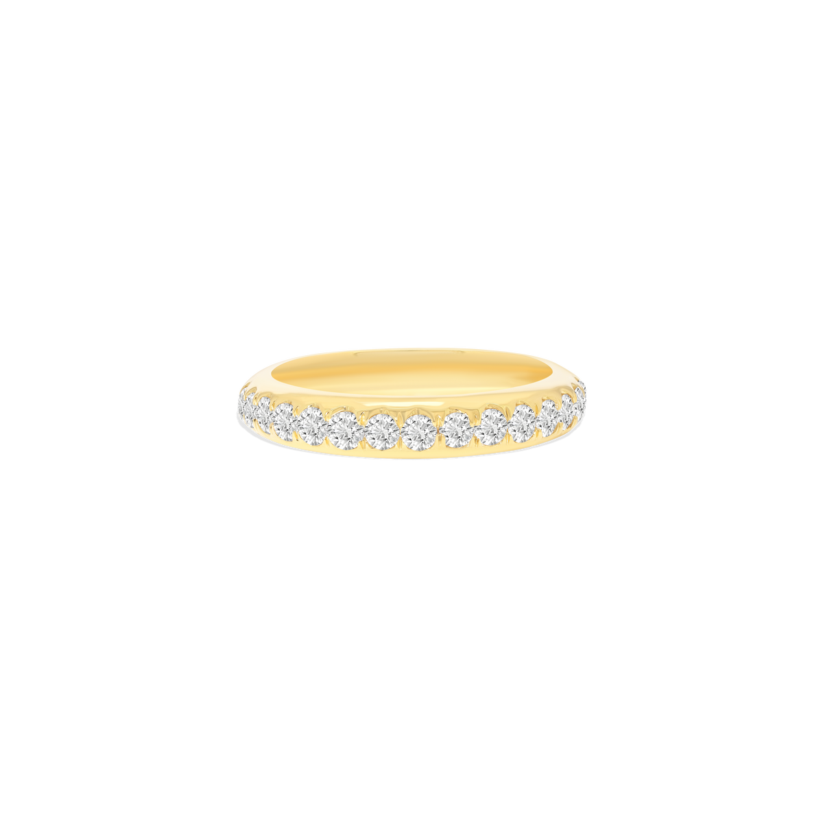 Dujour Gold and Diamond Single Row Partial Ring Band