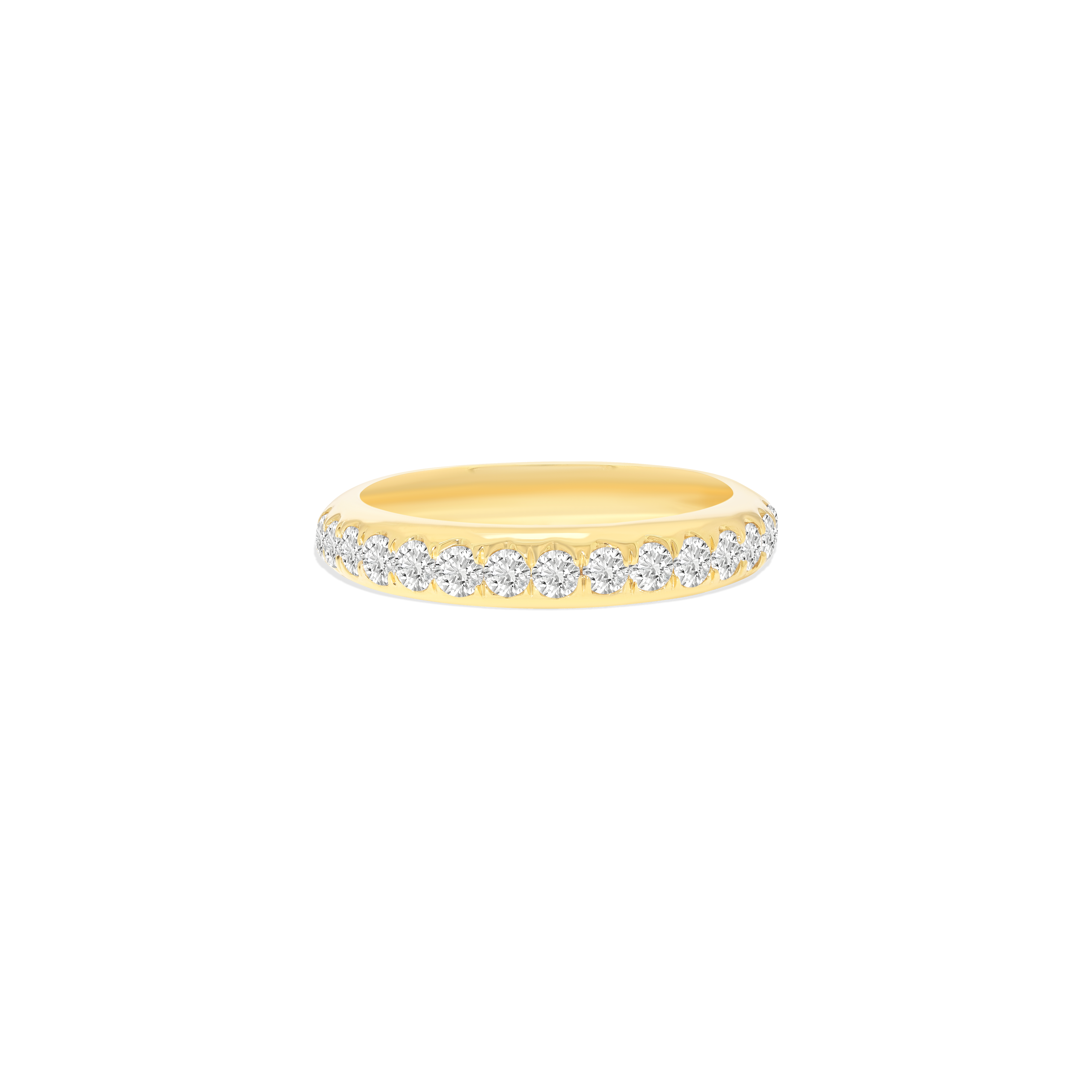 Dujour Gold and Diamond Single Row Partial Ring Band