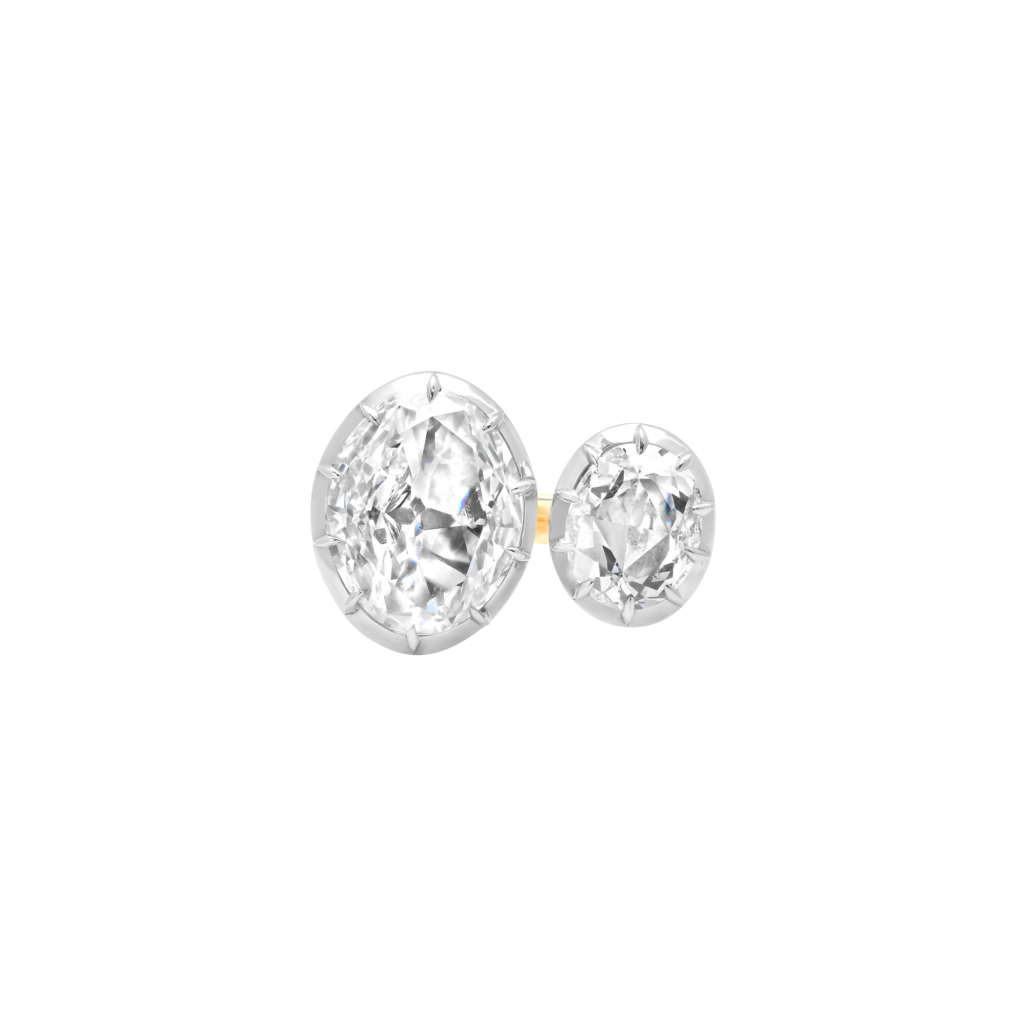 Essence Gold & 2 Diamonds Single Band Ring