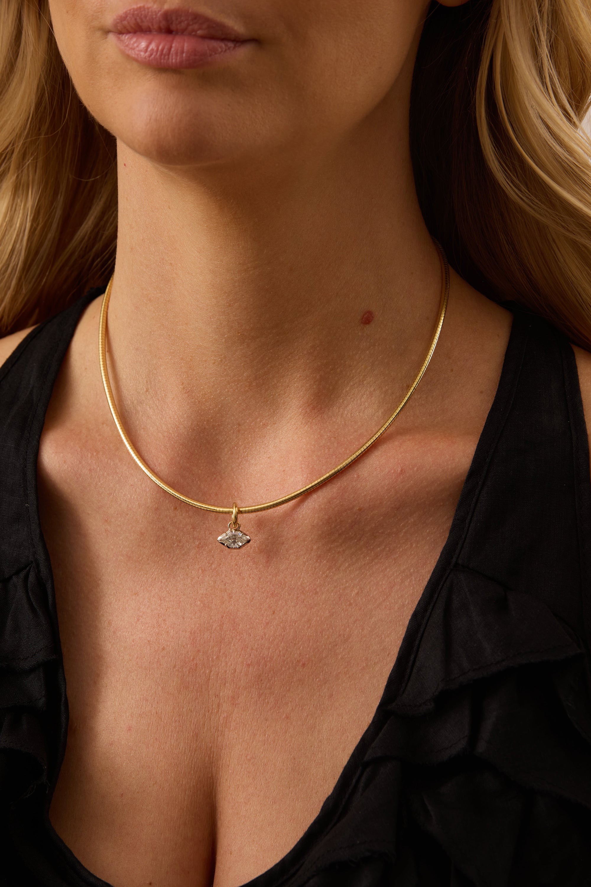 Essence Gold & Decagon Diamond Necklace