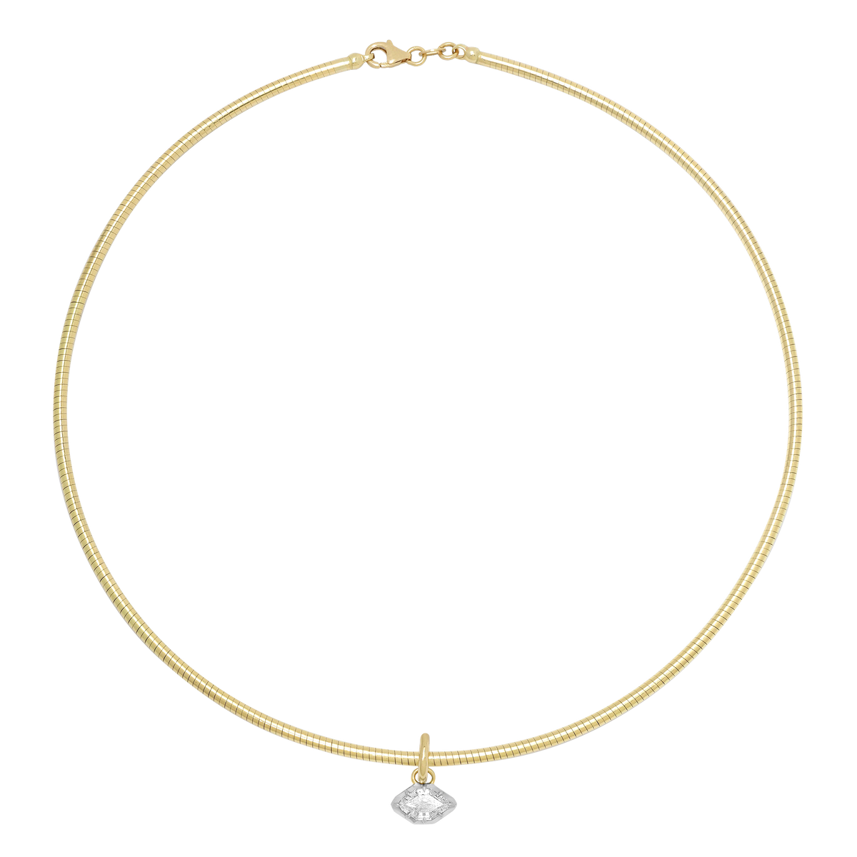 Essence Gold & Decagon Diamond Necklace