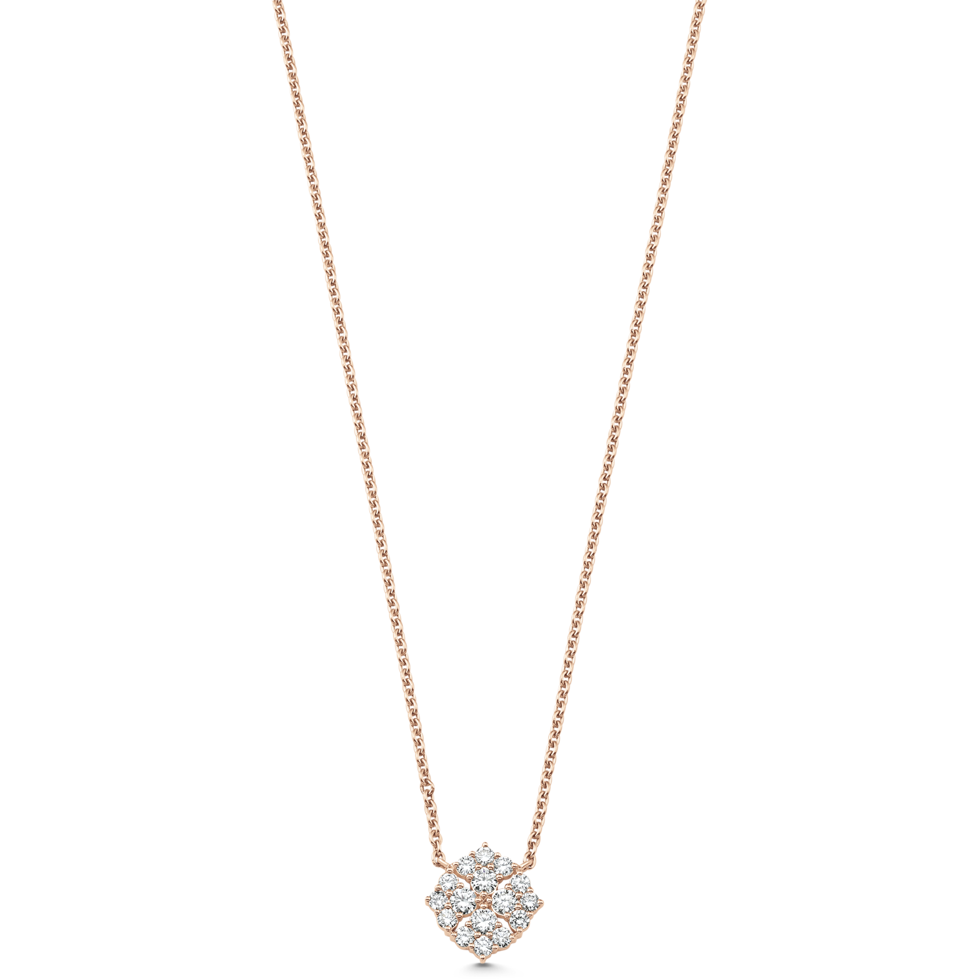 Flora Diamond and Gold Pendant Necklace