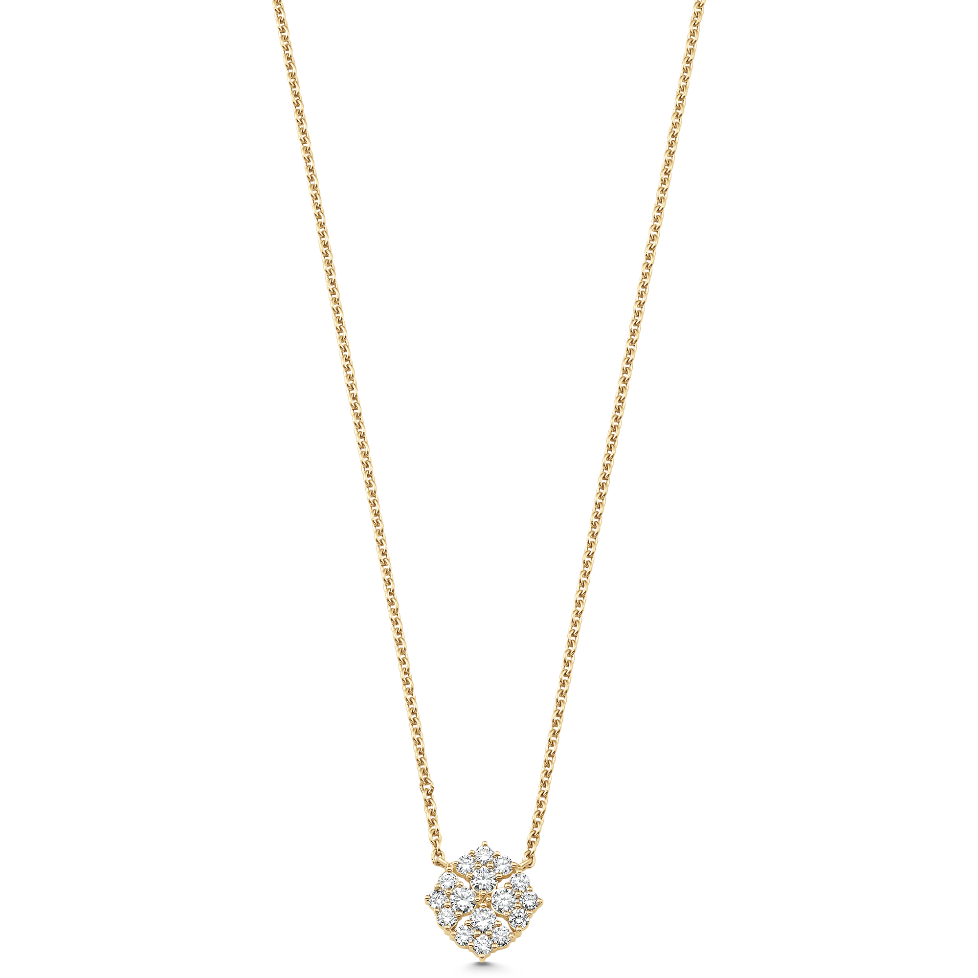 Flora Diamond and Gold Pendant Necklace