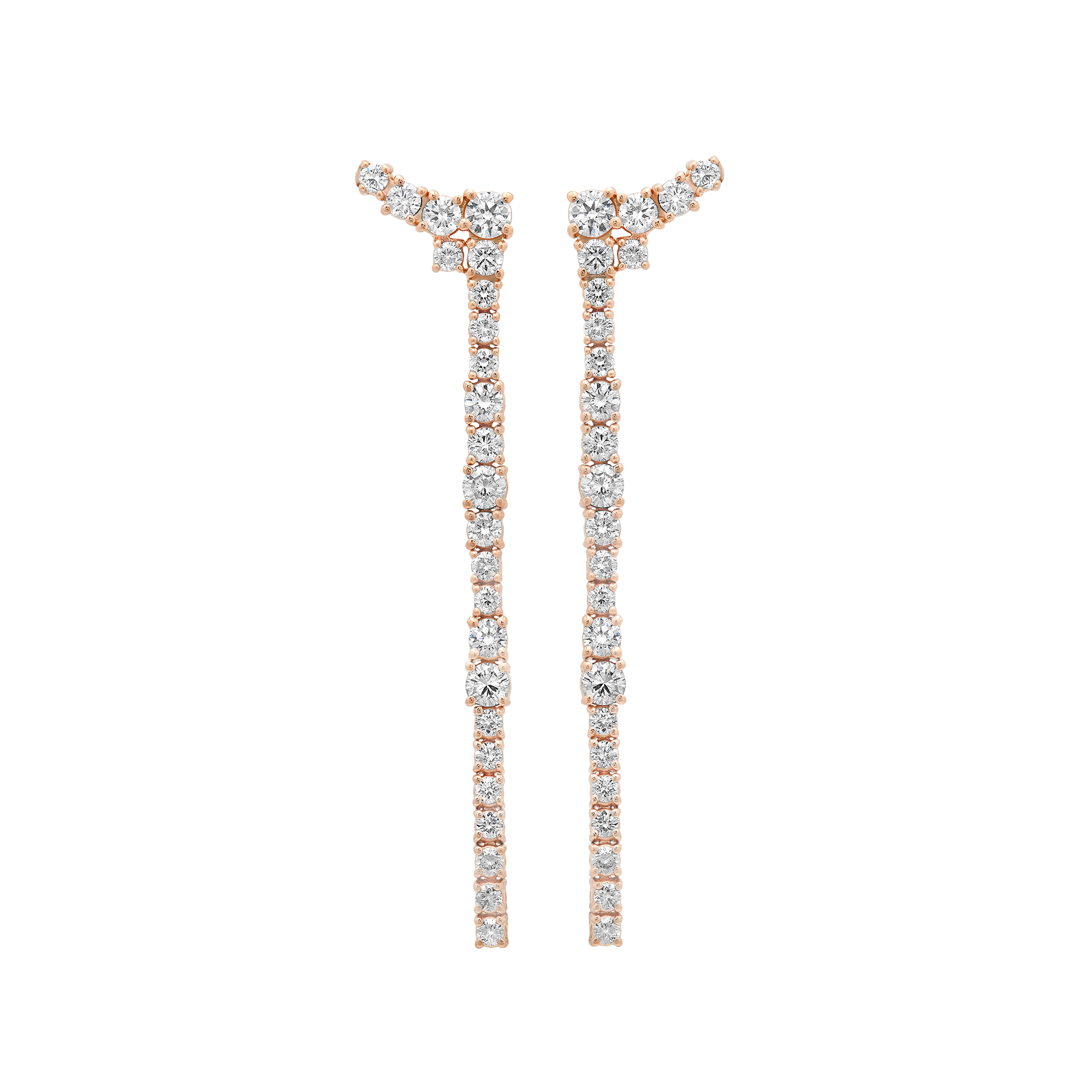 Flexigon Gold & Diamond Single Drop Flex Earrings