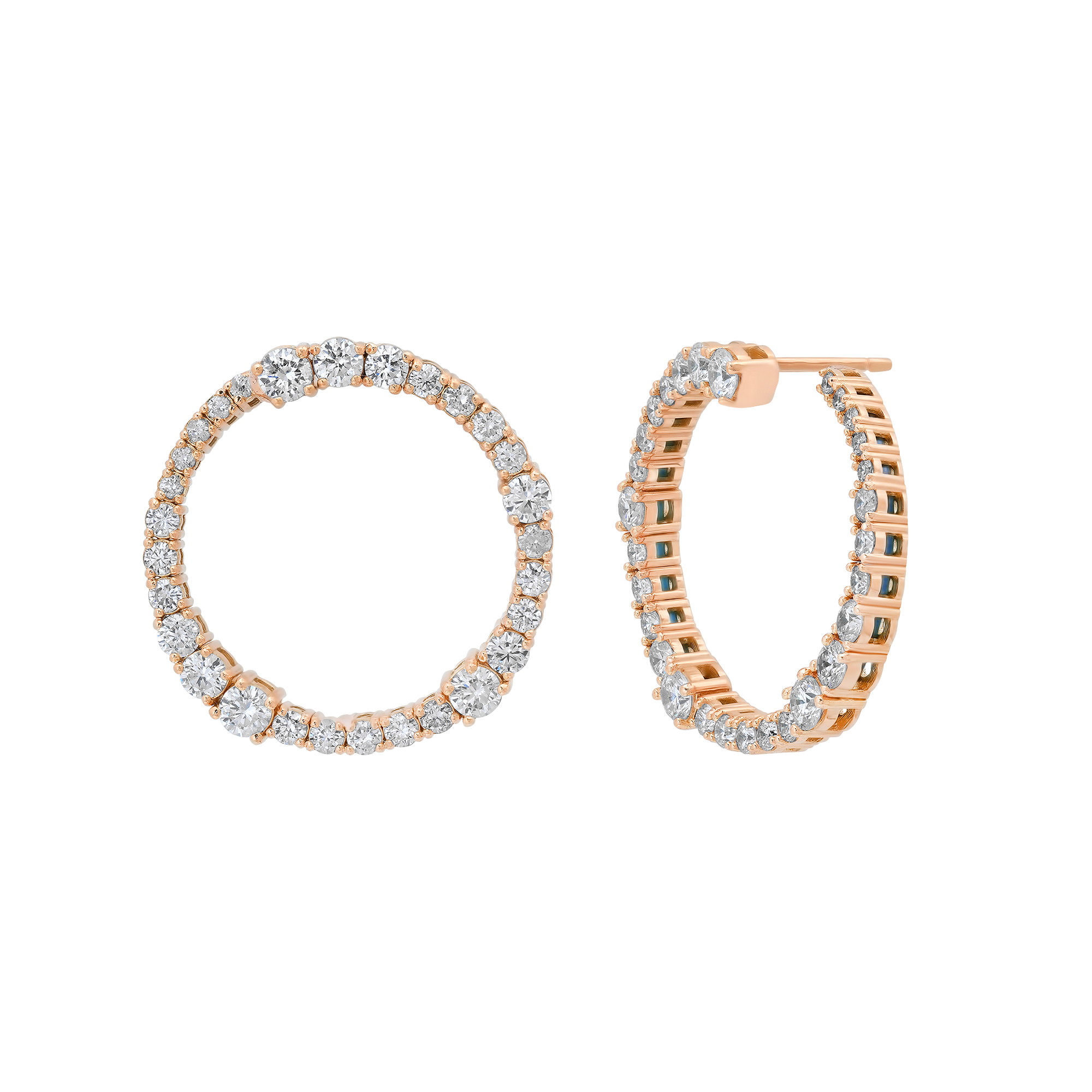 Flexion Gold and Diamond Spiral Flex Hoops