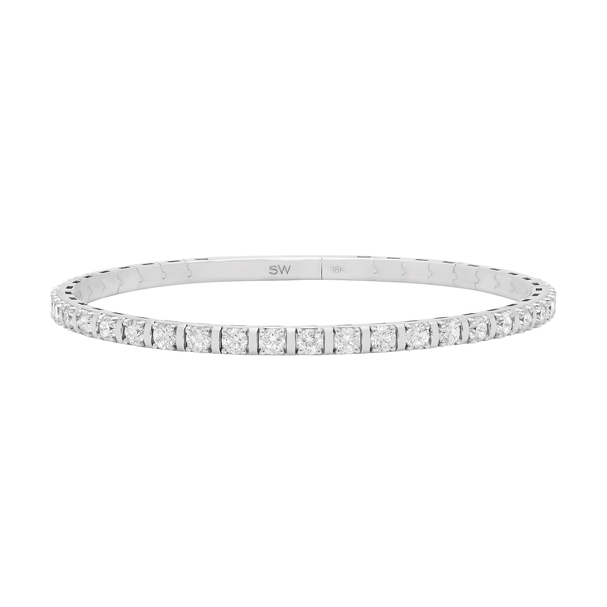 Flexion Gold & Diamond Eternity Petite Bangle
