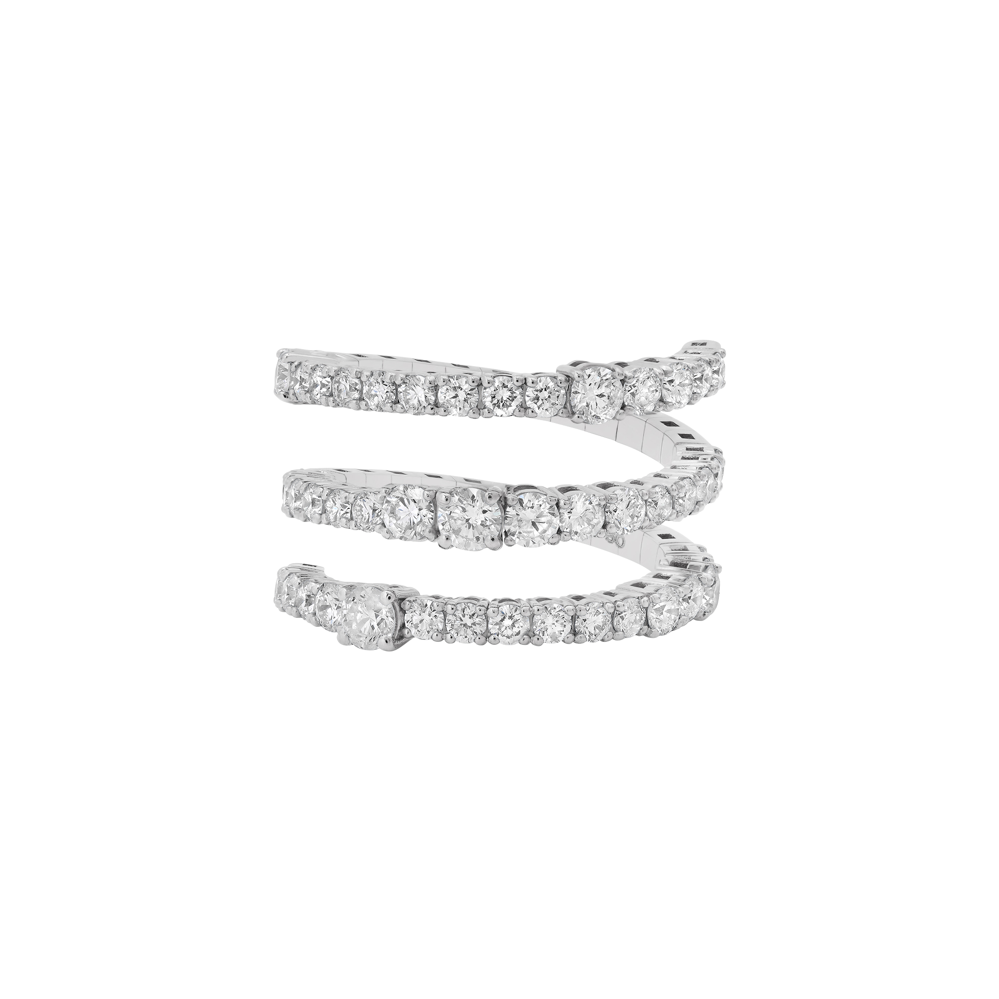 Flexigon Gold & Diamond Spiral Flex Ring