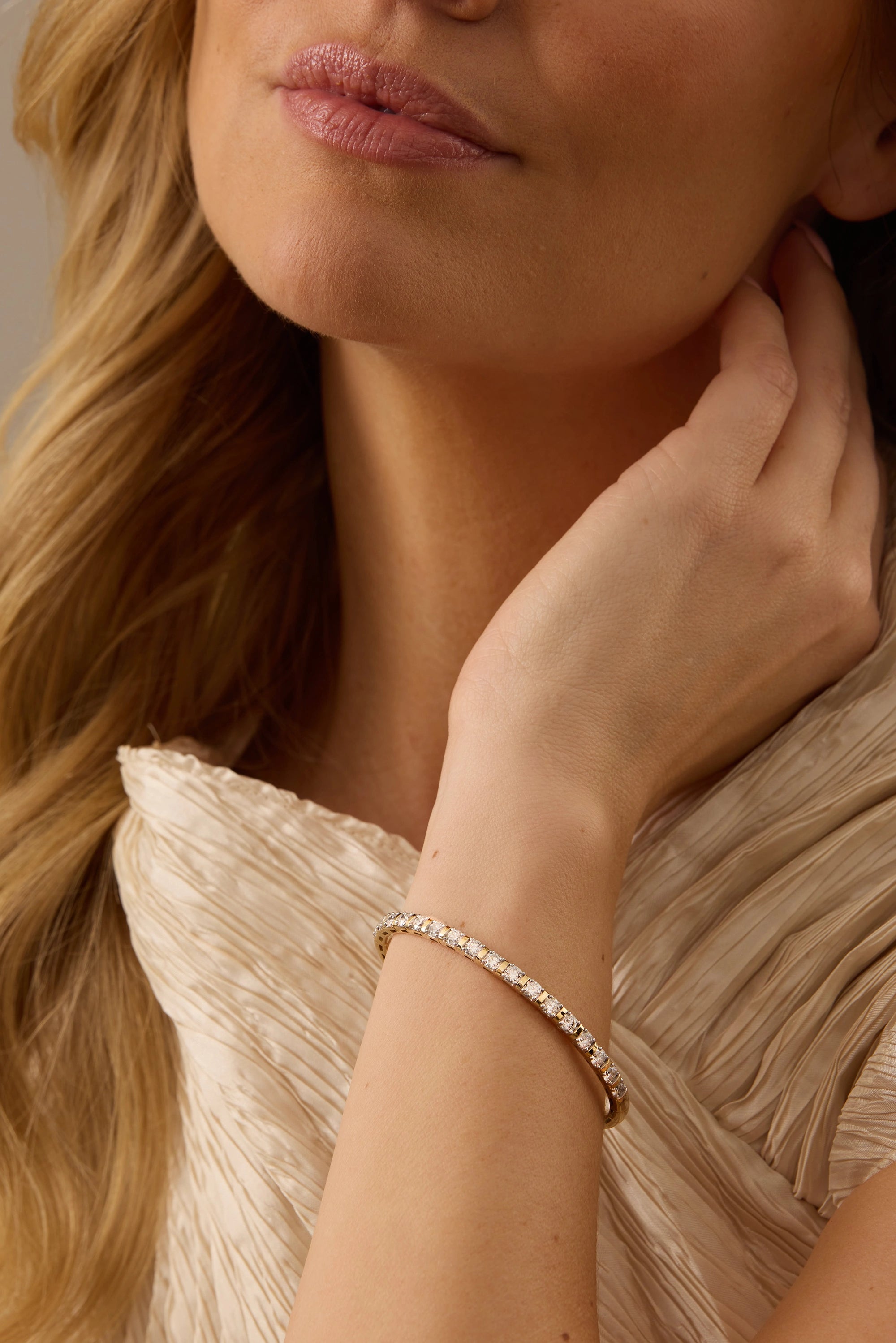 Flexion Gold & Diamond Eternity Bangle