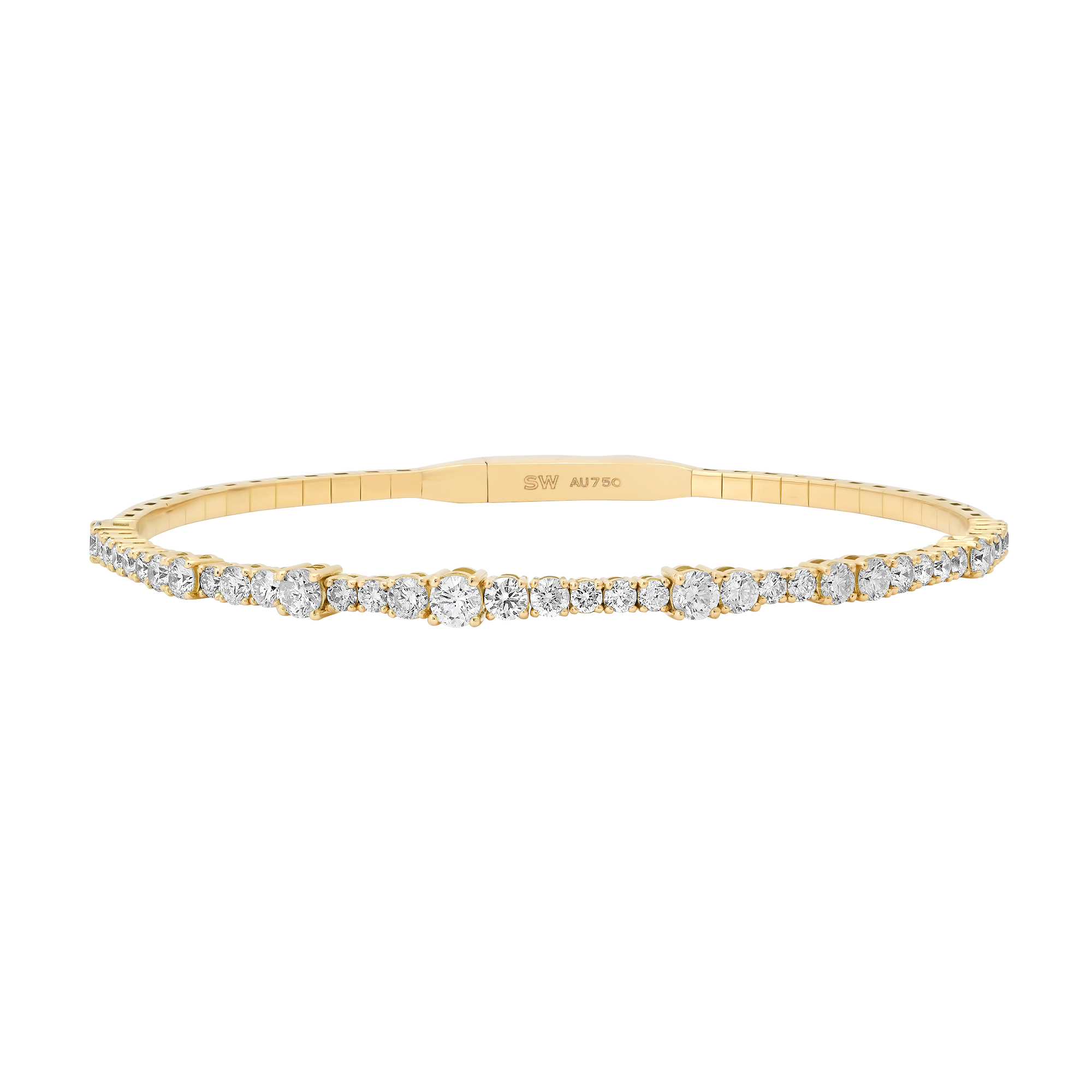Flexigon Gold & Diamond Flex Bangle