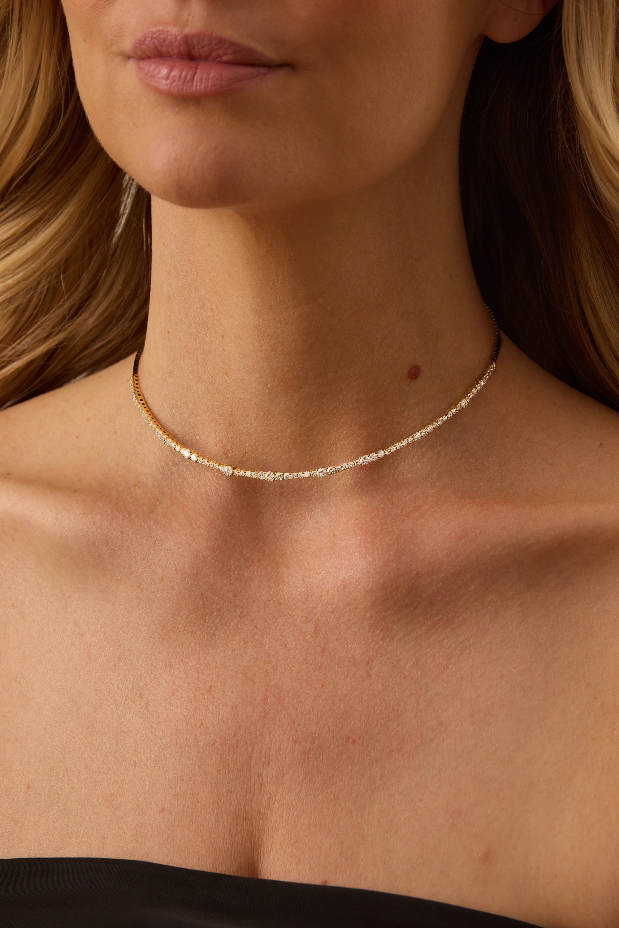 Flexigon Gold & Diamond Flex Necklace