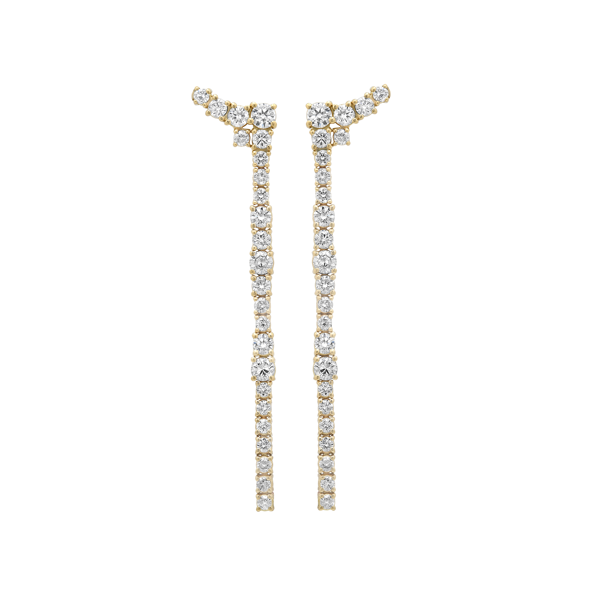 Flexigon Gold & Diamond Single Drop Flex Earrings