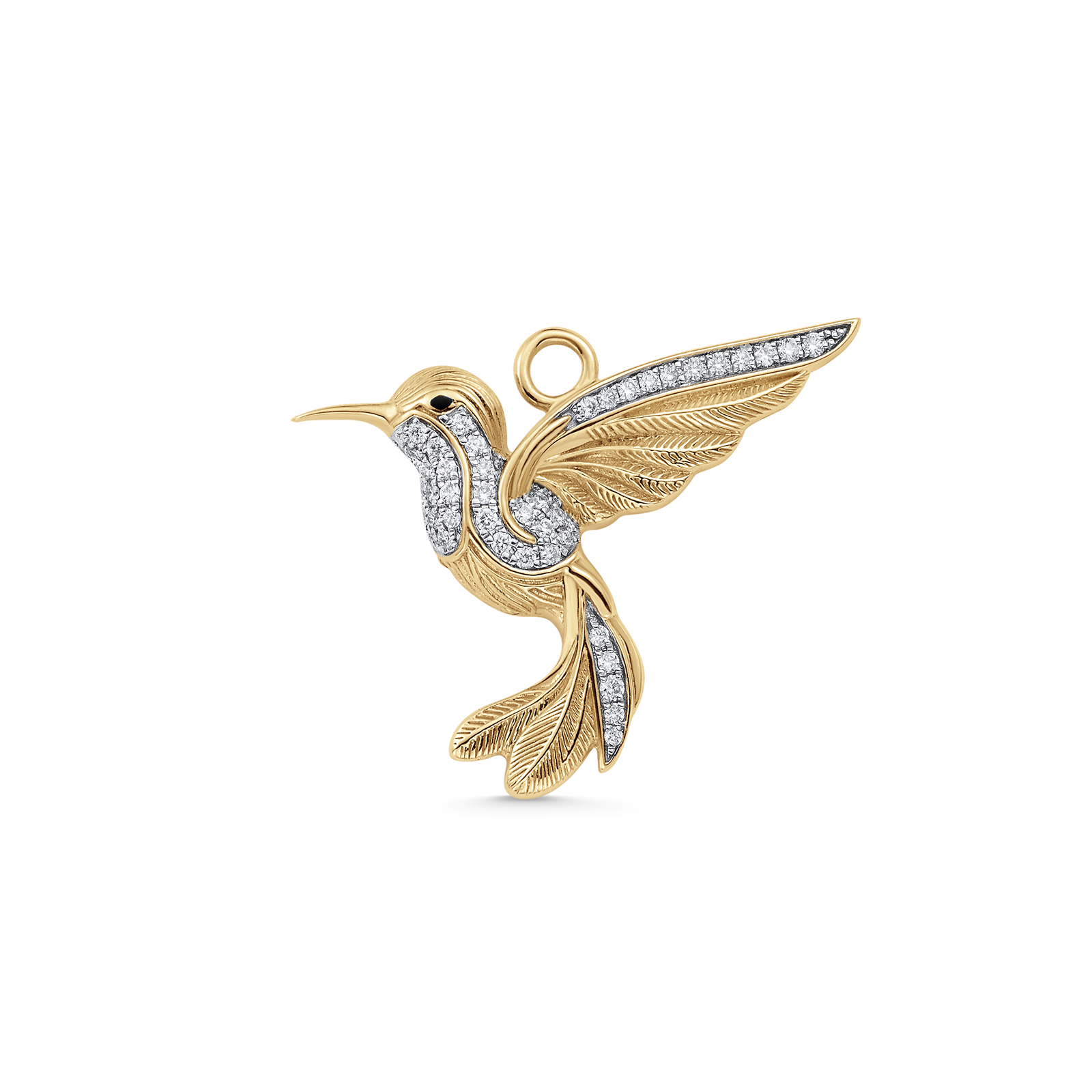 Hummingbird Gold and Diamond Petite Charm