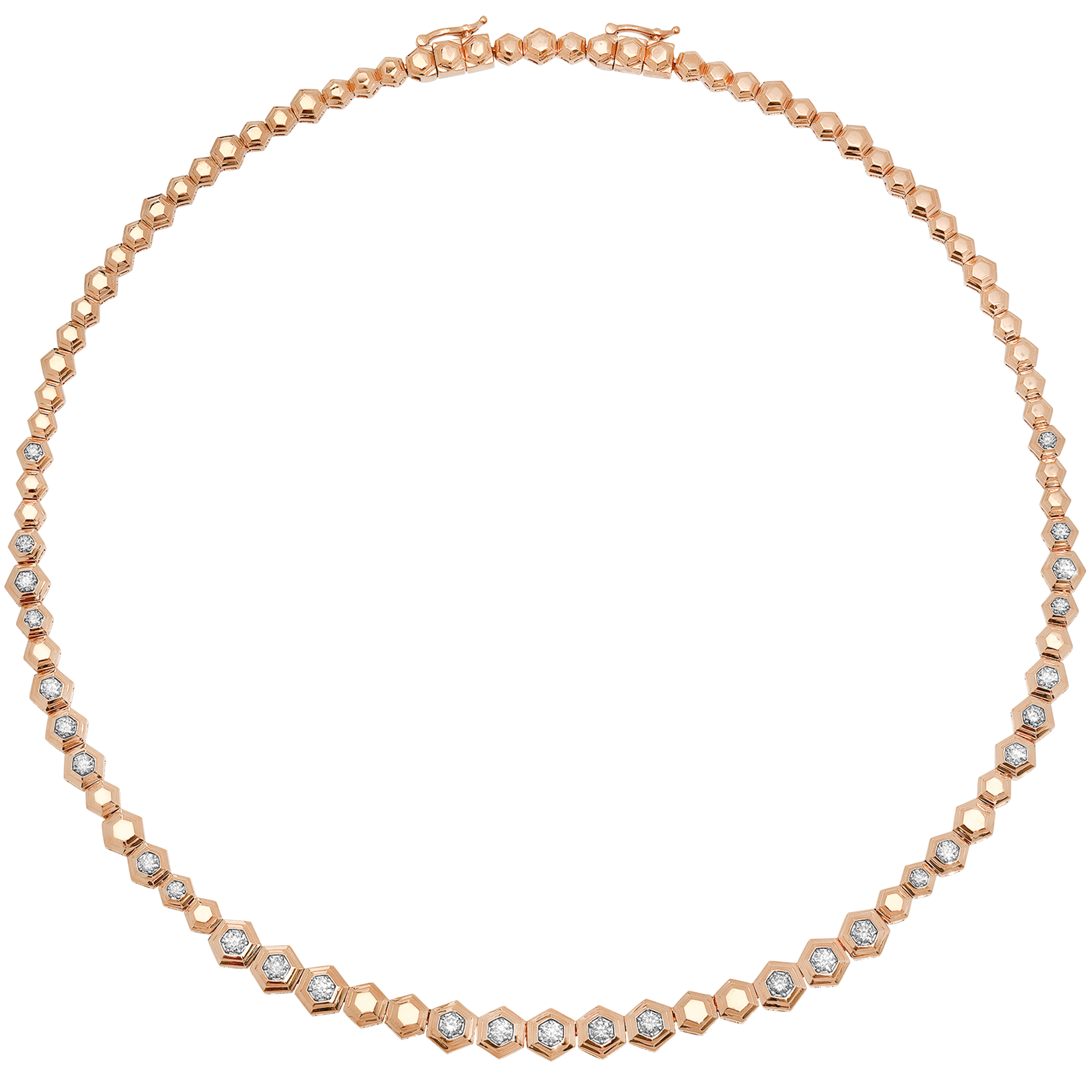 Honey Comb Gold & Diamond Partial Random Choker