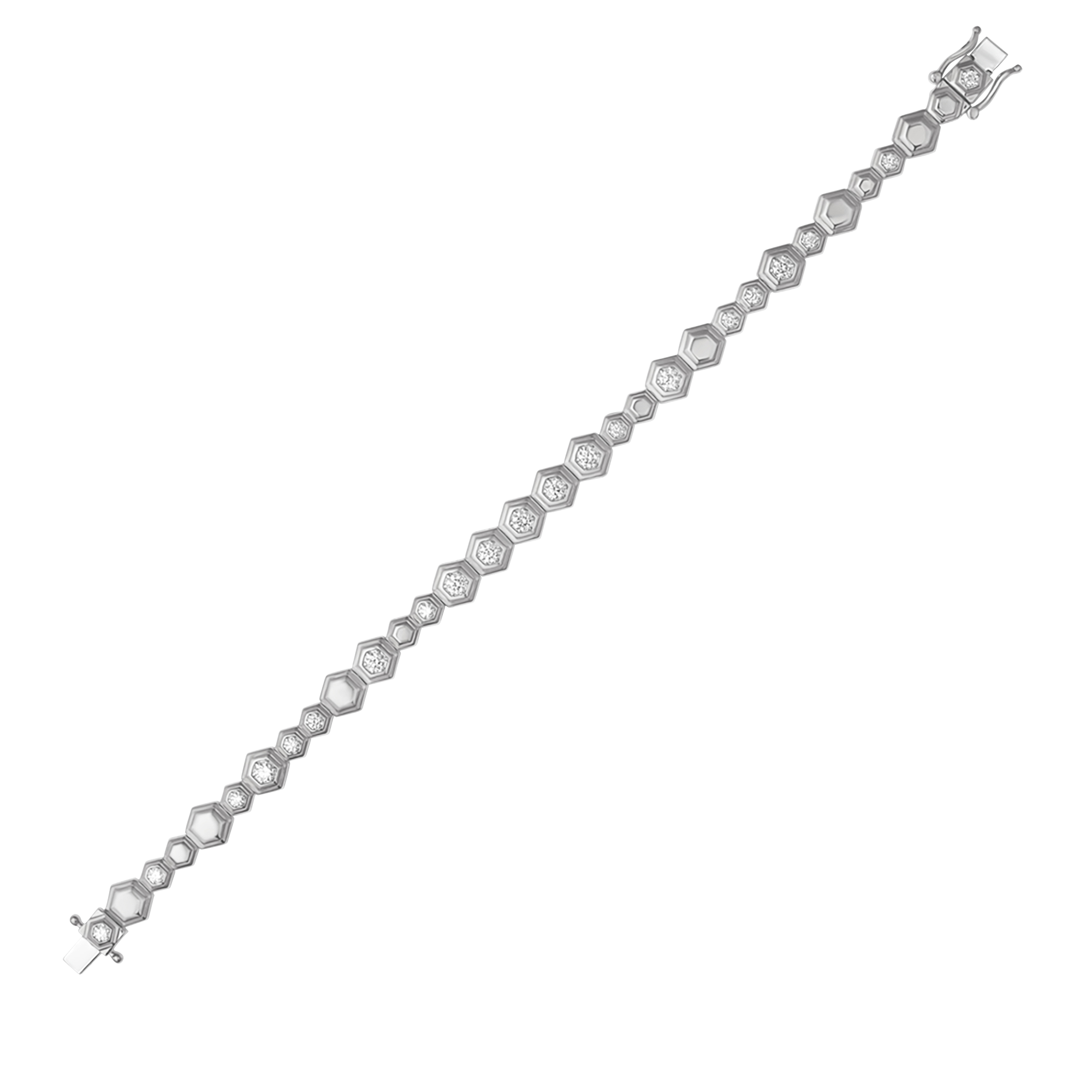 Honey Comb Gold & Diamond Partial Bracelet