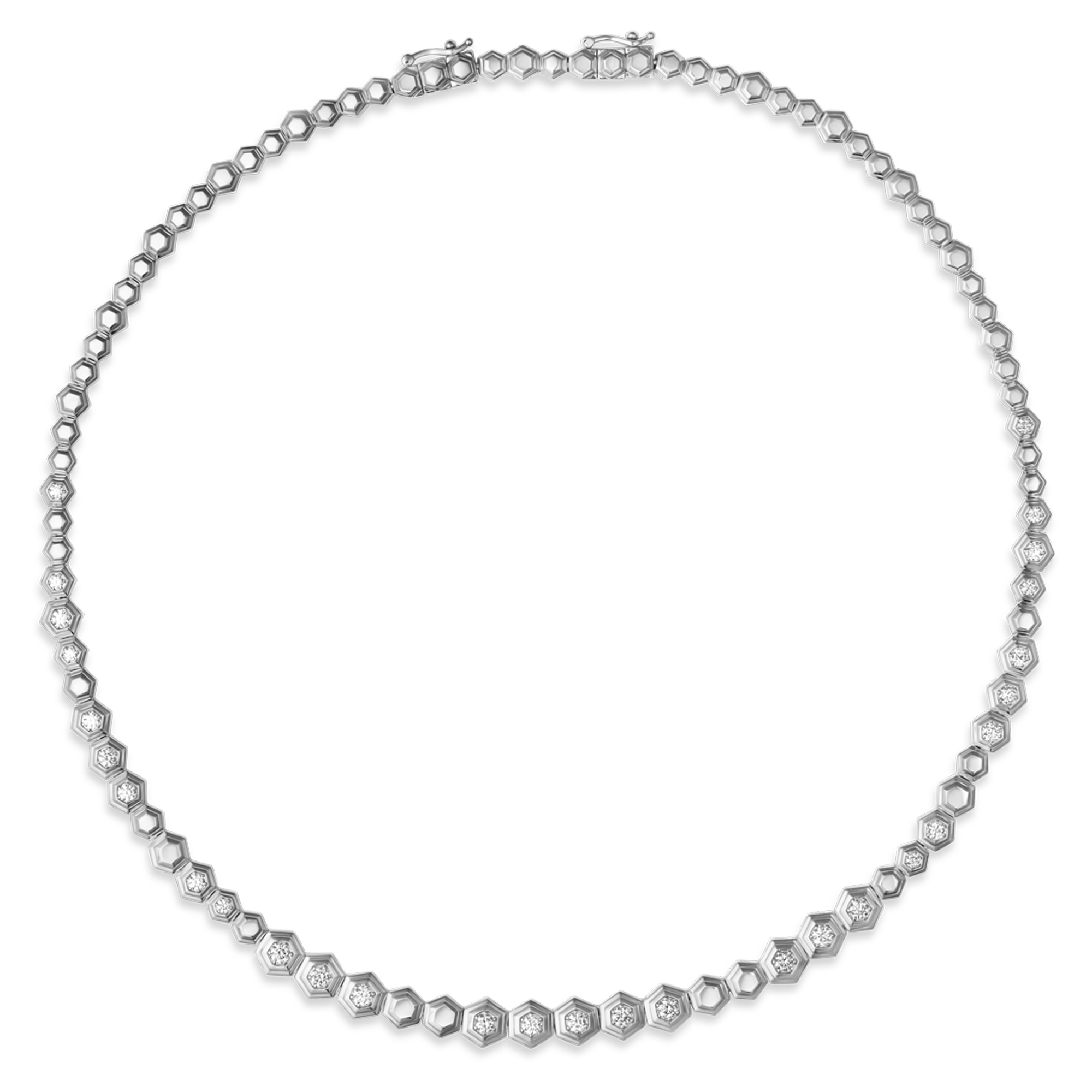 Honey Comb Gold & Diamond Partial Random Choker