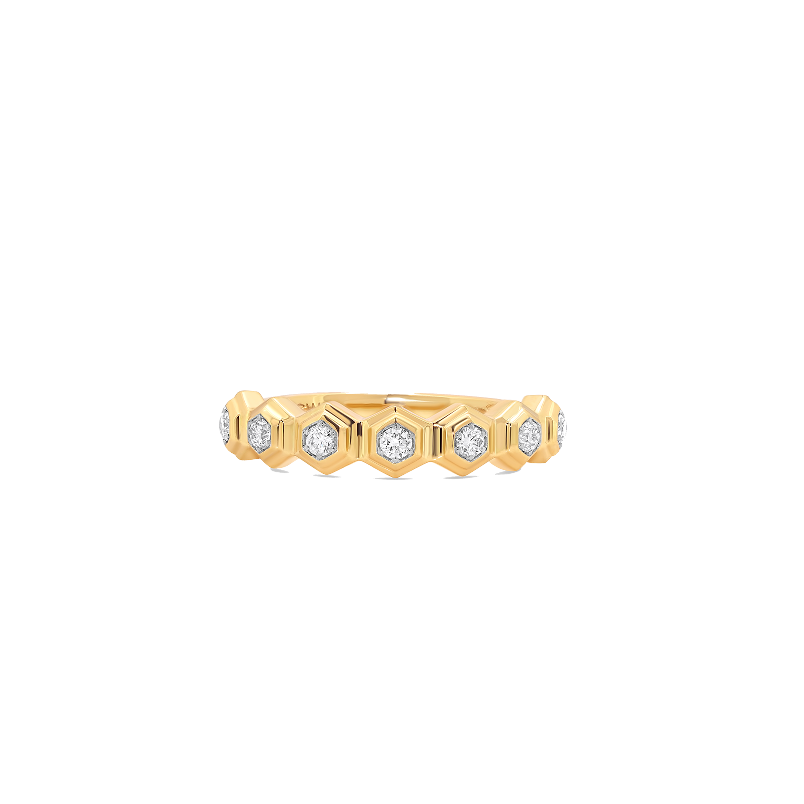 Honey Comb Gold & Diamond Full Ring