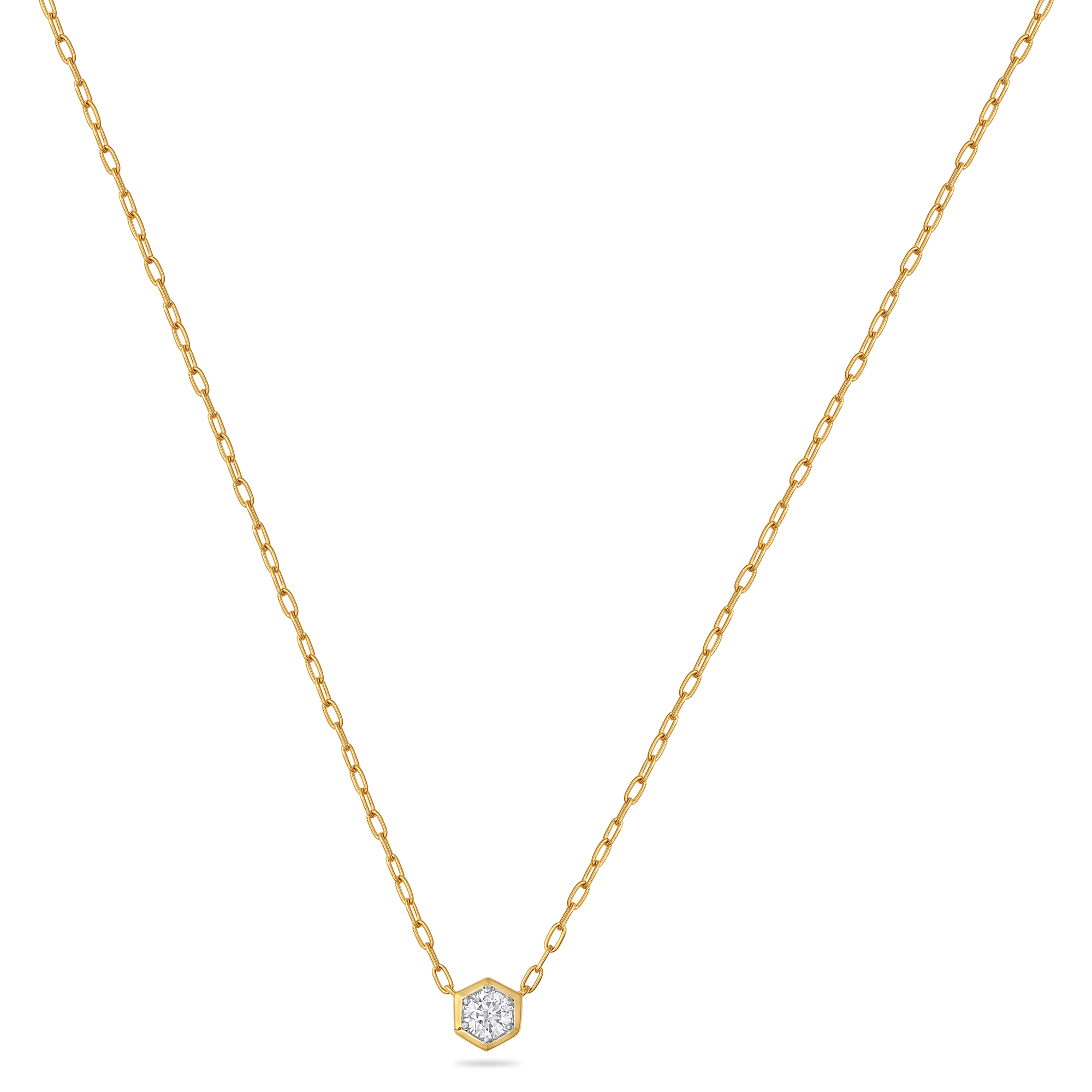 Honey Comb Gold and Diamond Necklace