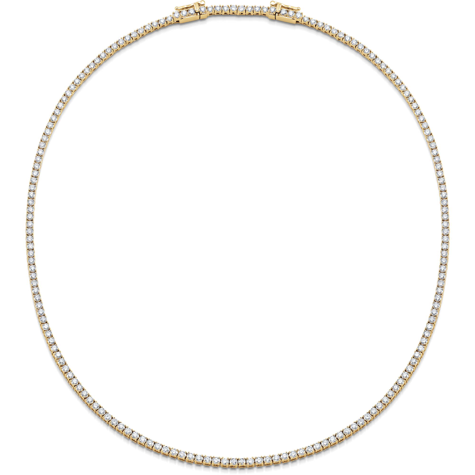 Isadora Eternity Yellow Gold Diamond Choker Necklace with Extender