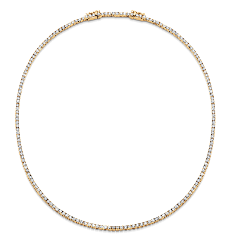 Isadora Eternity Yellow Gold Diamond Choker Necklace with Extender