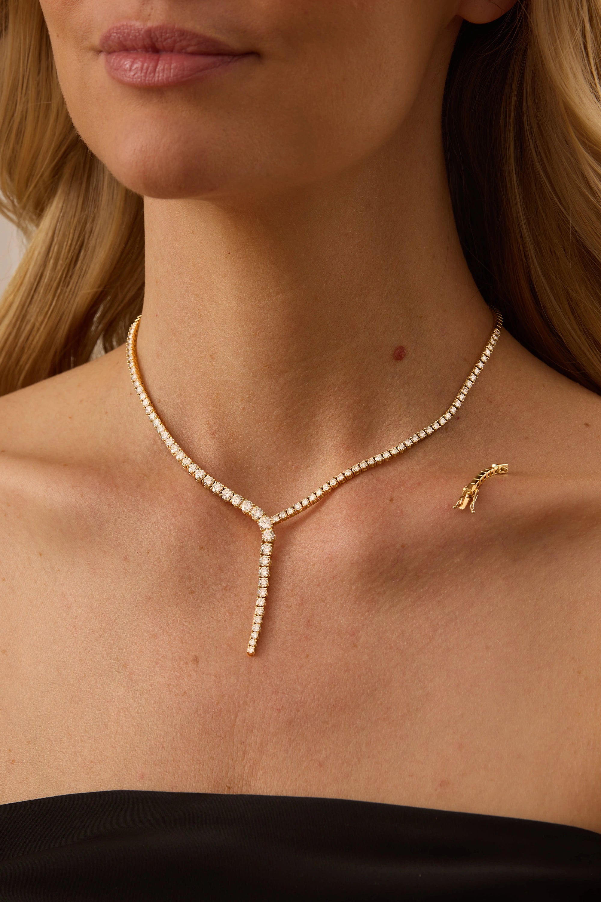 Isadora Gold & Diamond Eternity Drop Choker