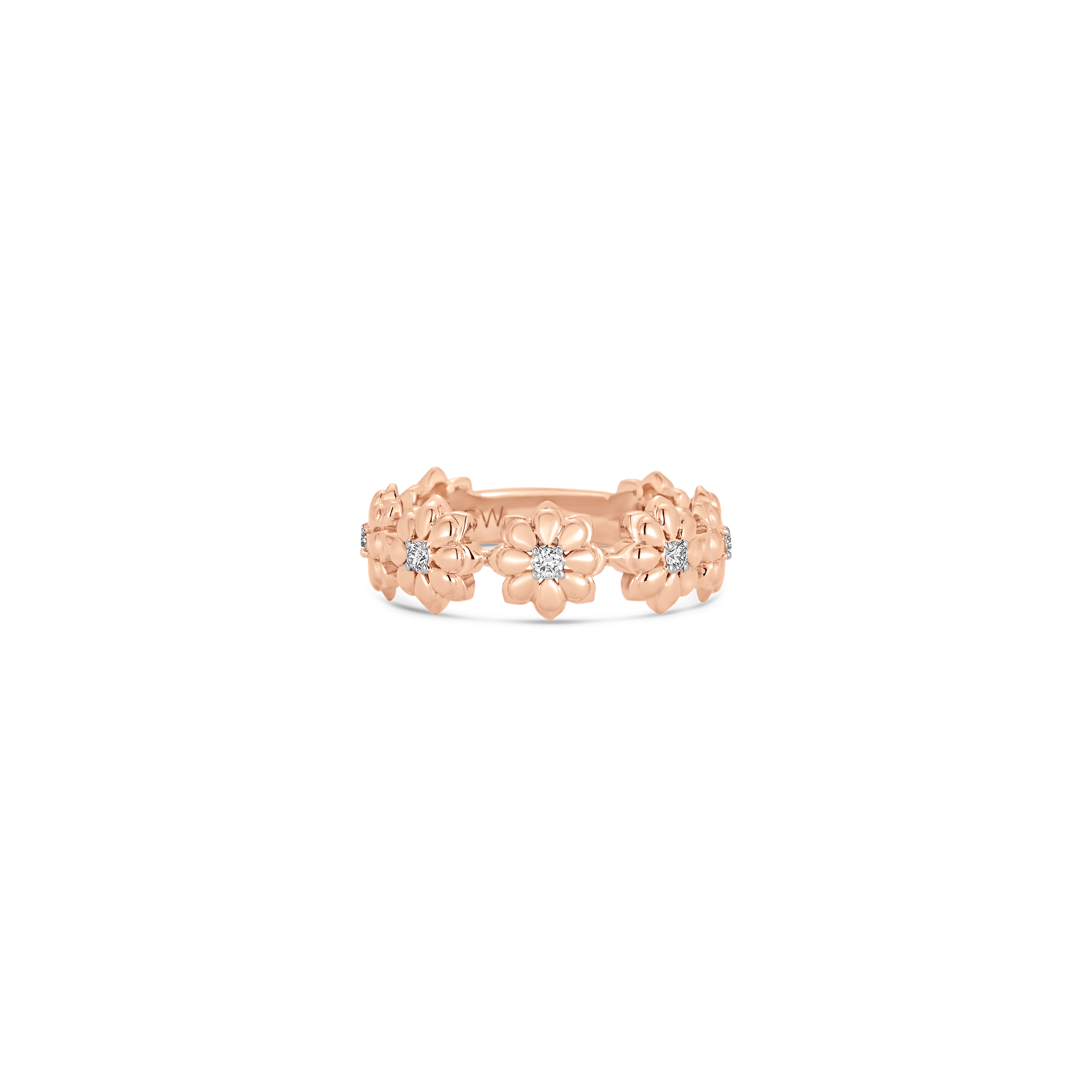 Lierre Gold and Diamond Eternity Flower Ring
