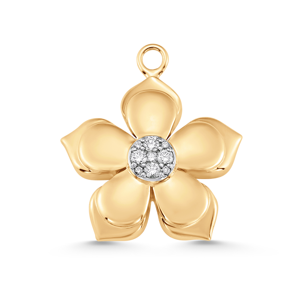 Lierre Gold and Diamond Solid Charm