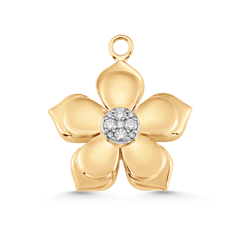 Lierre Gold and Diamond Solid Charm