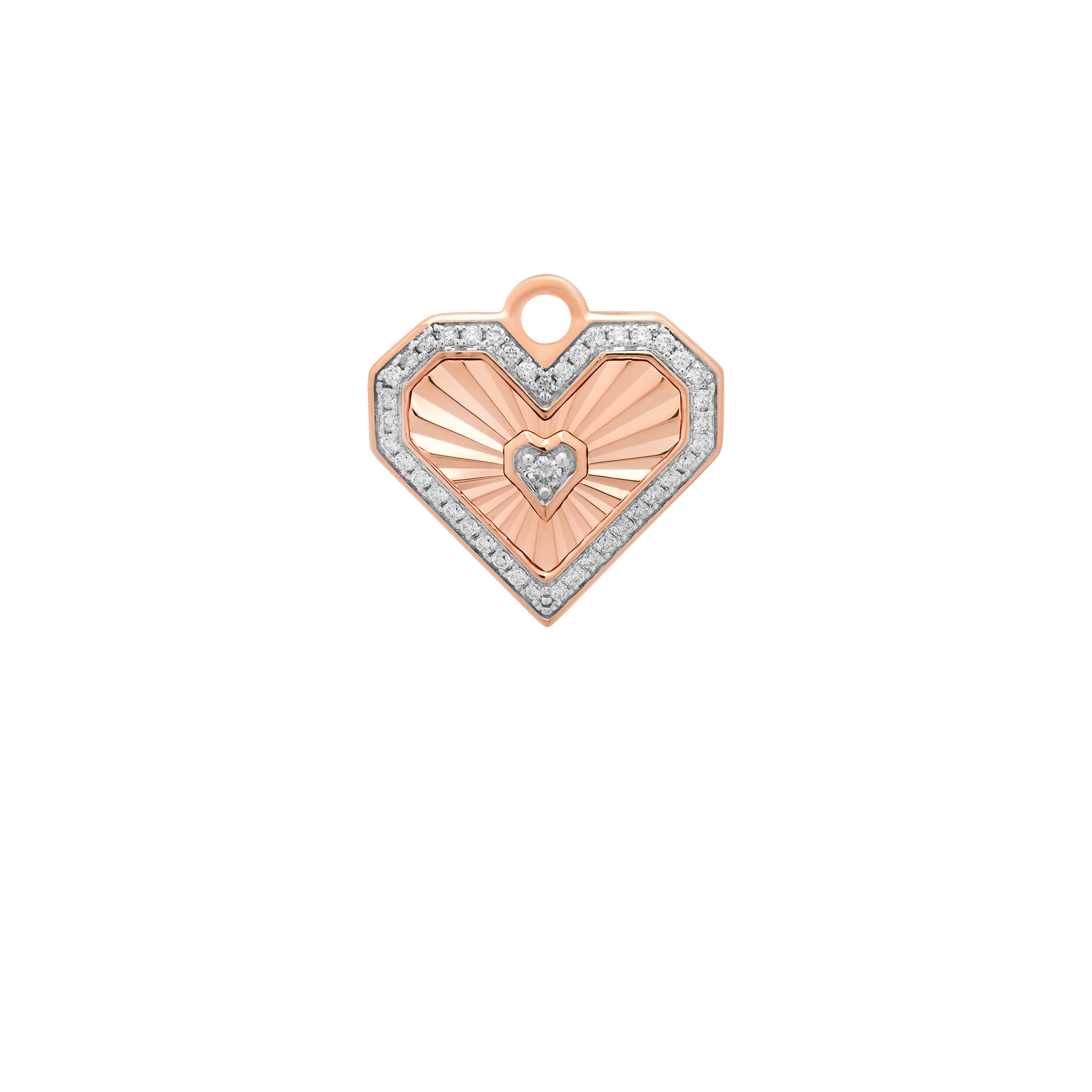 Nantucket Gold & Diamond Heart in Heart Charm