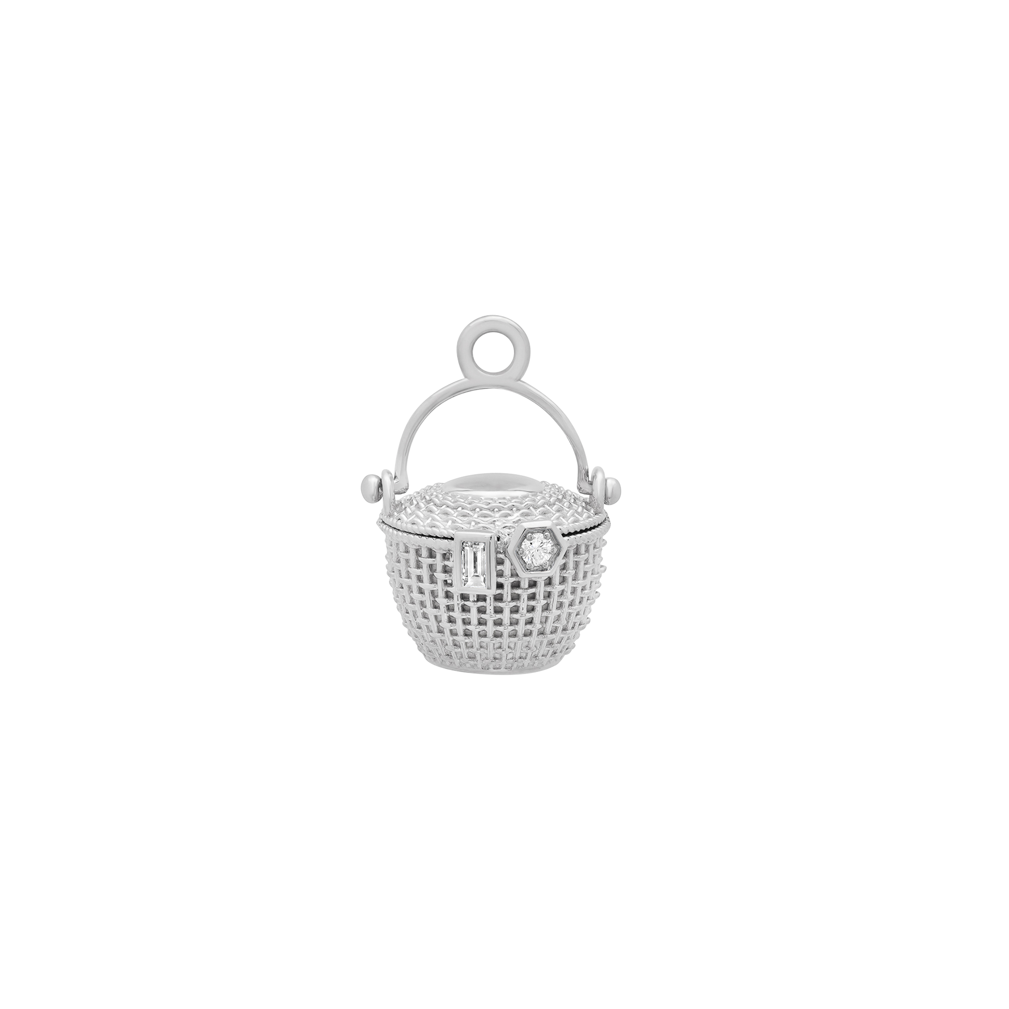 Nantucket Gold & Diamond Basket Pendant