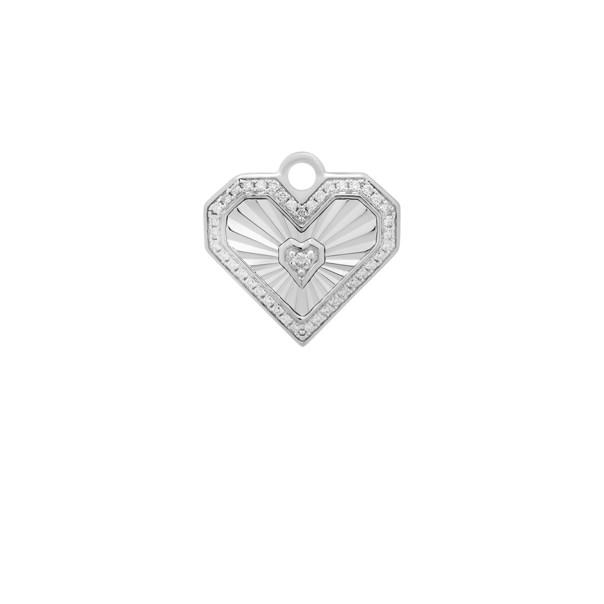 Nantucket Gold & Diamond Heart in Heart Charm