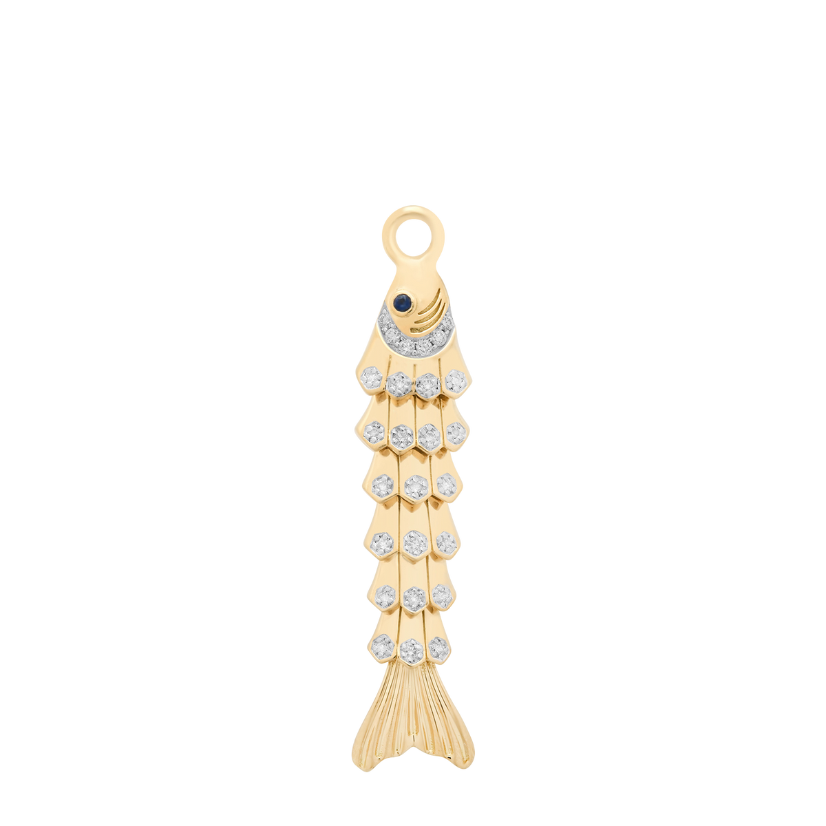 Nantucket Gold & Diamond Fish Charm