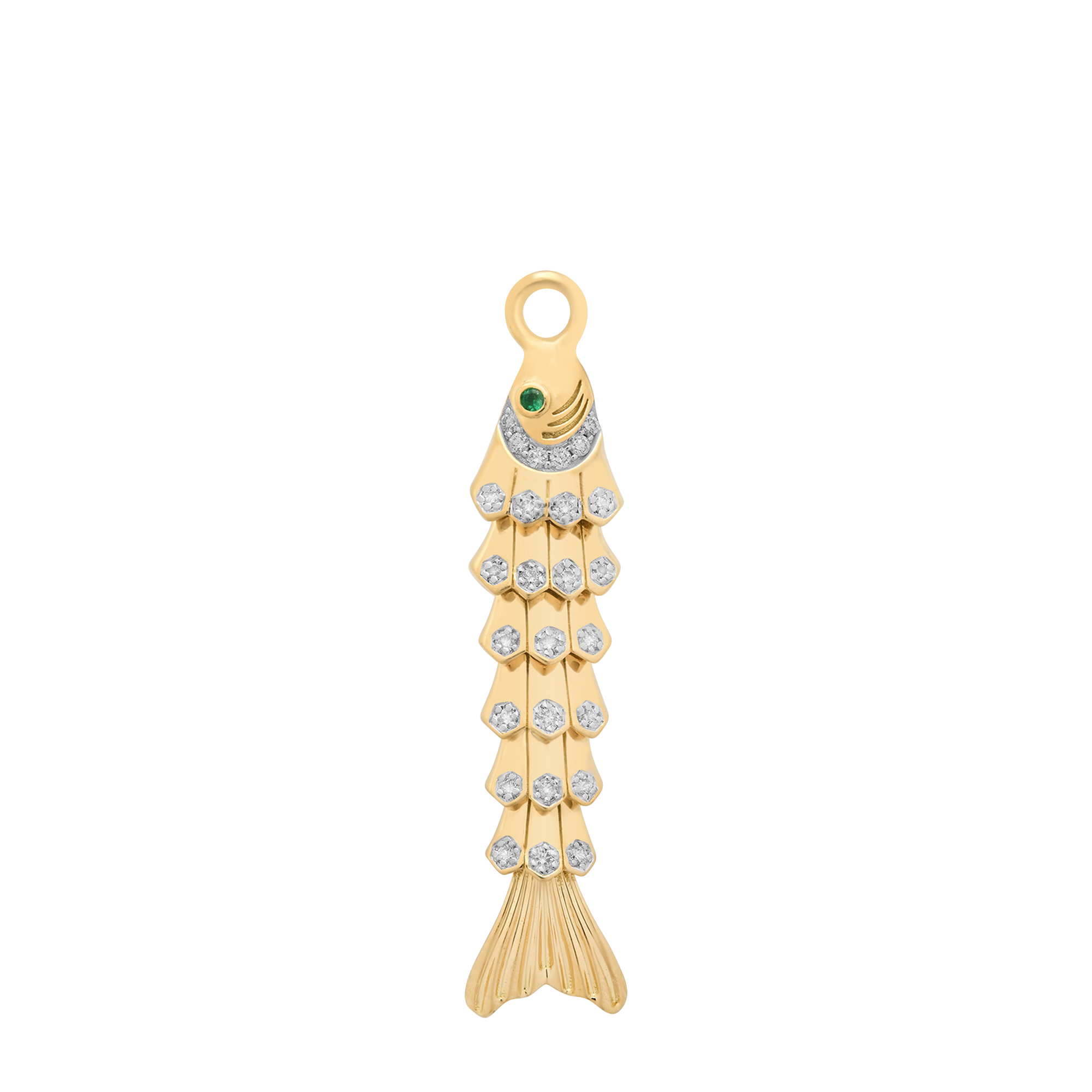 Nantucket Gold & Diamond Fish Charm