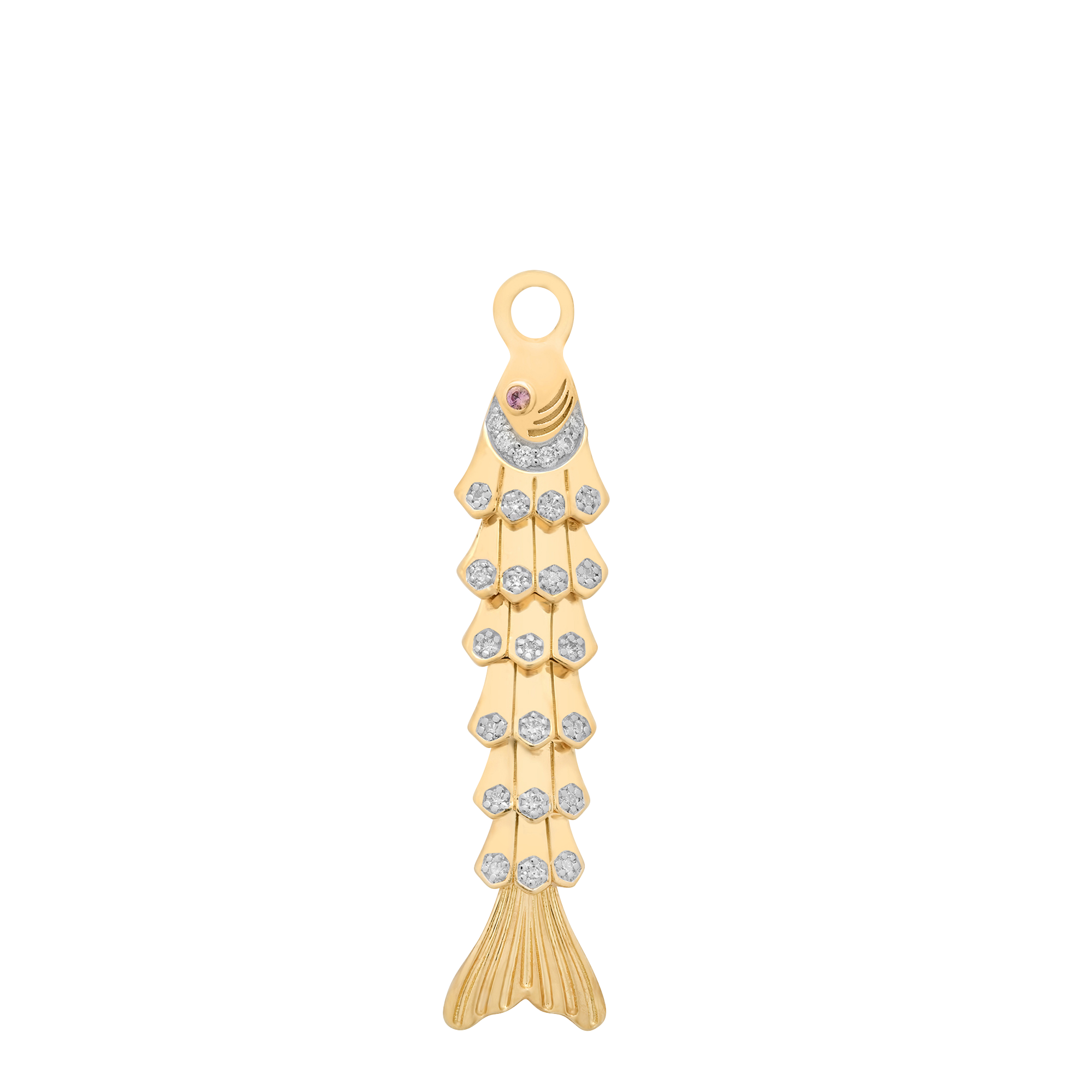 Nantucket Gold & Diamond Fish Charm