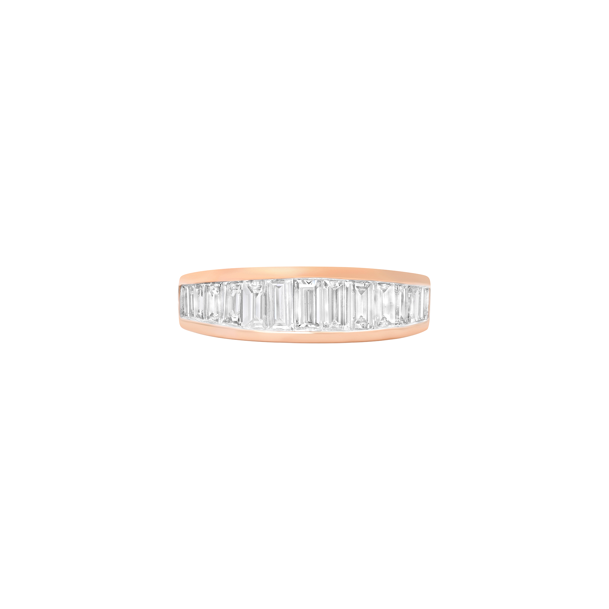 Papua Gold & Baguette Diamond Prism Ring