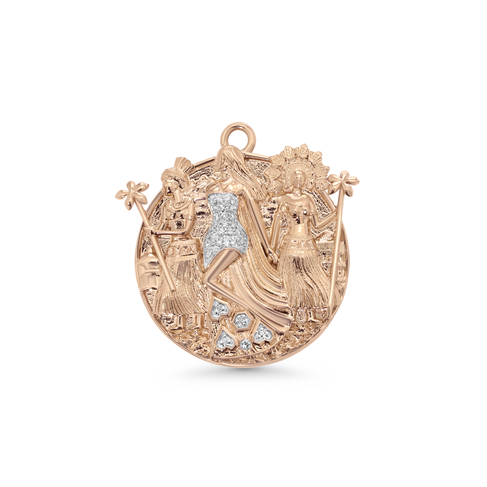 Papua Gold & Diamond Mermaid Charm