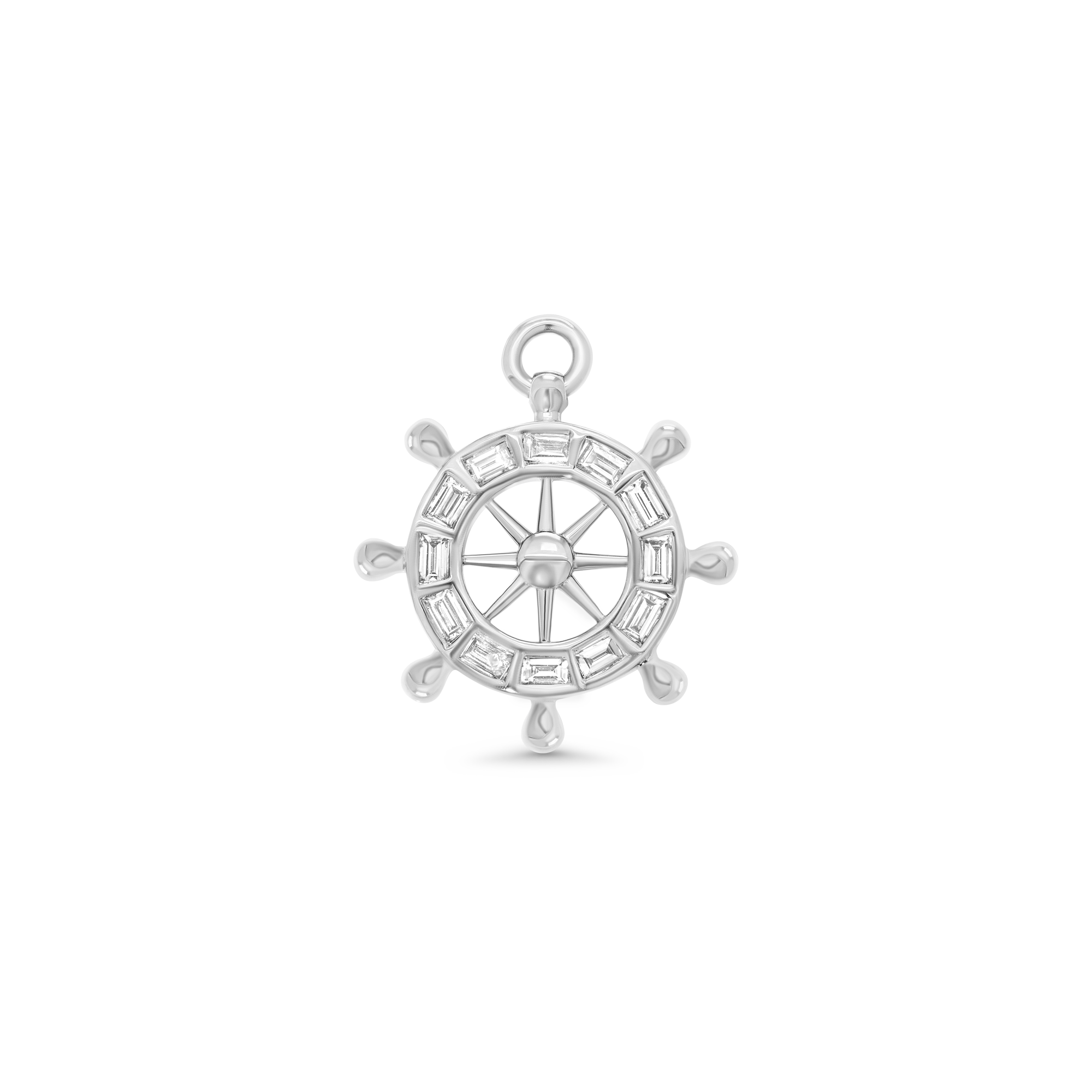 Papua Gold & Diamond Captains Wheel Charm