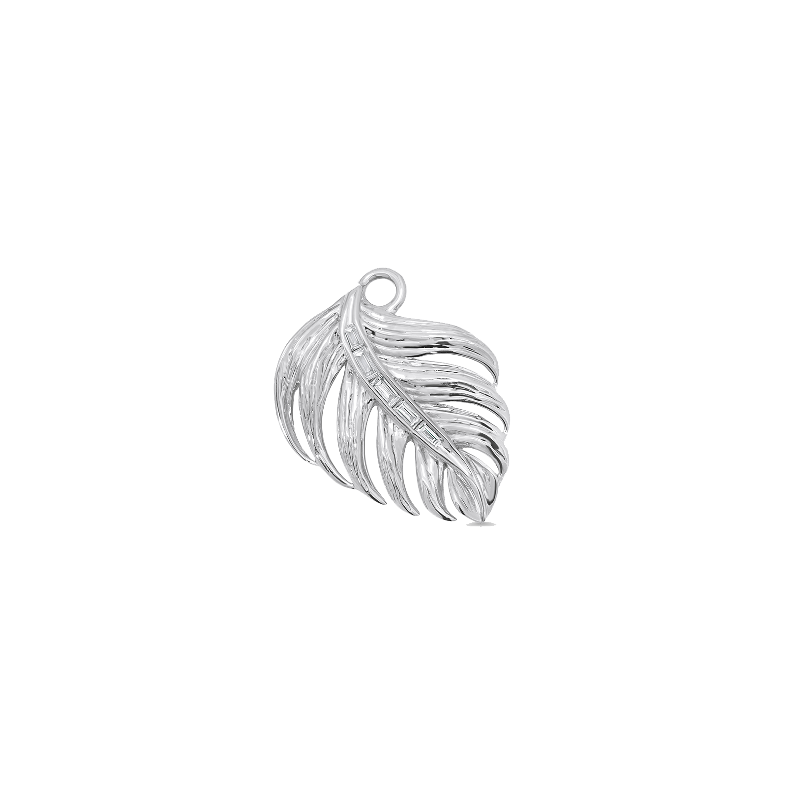 Papua Gold & Diamond Palm Leaf Charm