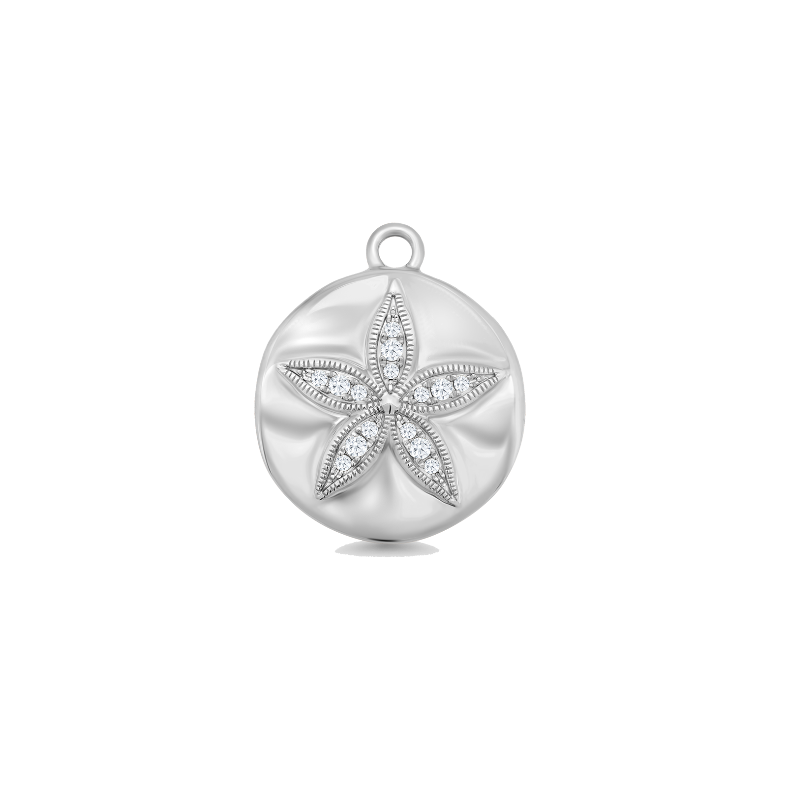 Papua Gold & Diamond Sand Dollar Charm